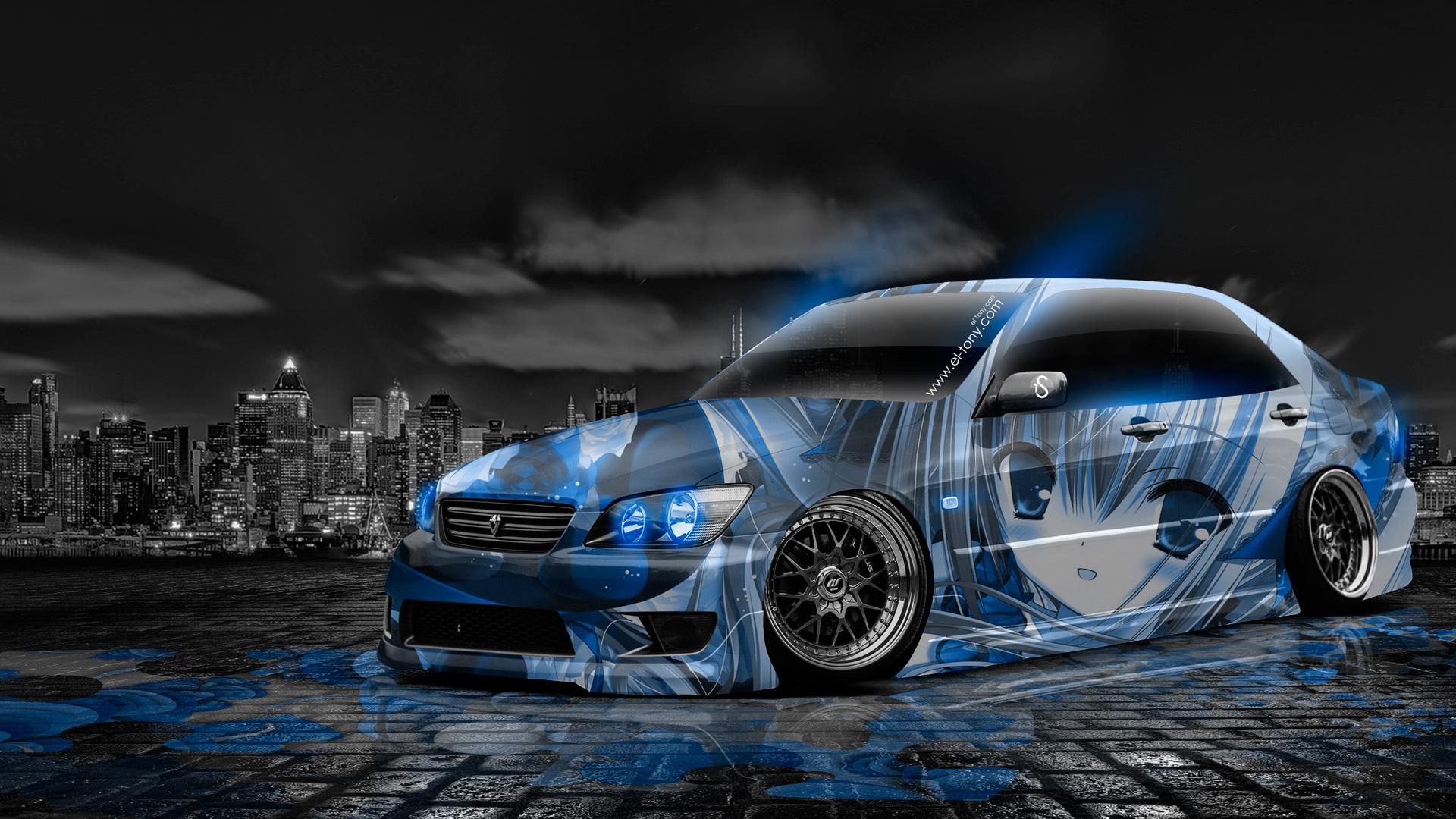 1920x1080 Toyota Altezza JDM Anime Aerography City Car 2014 el Tony