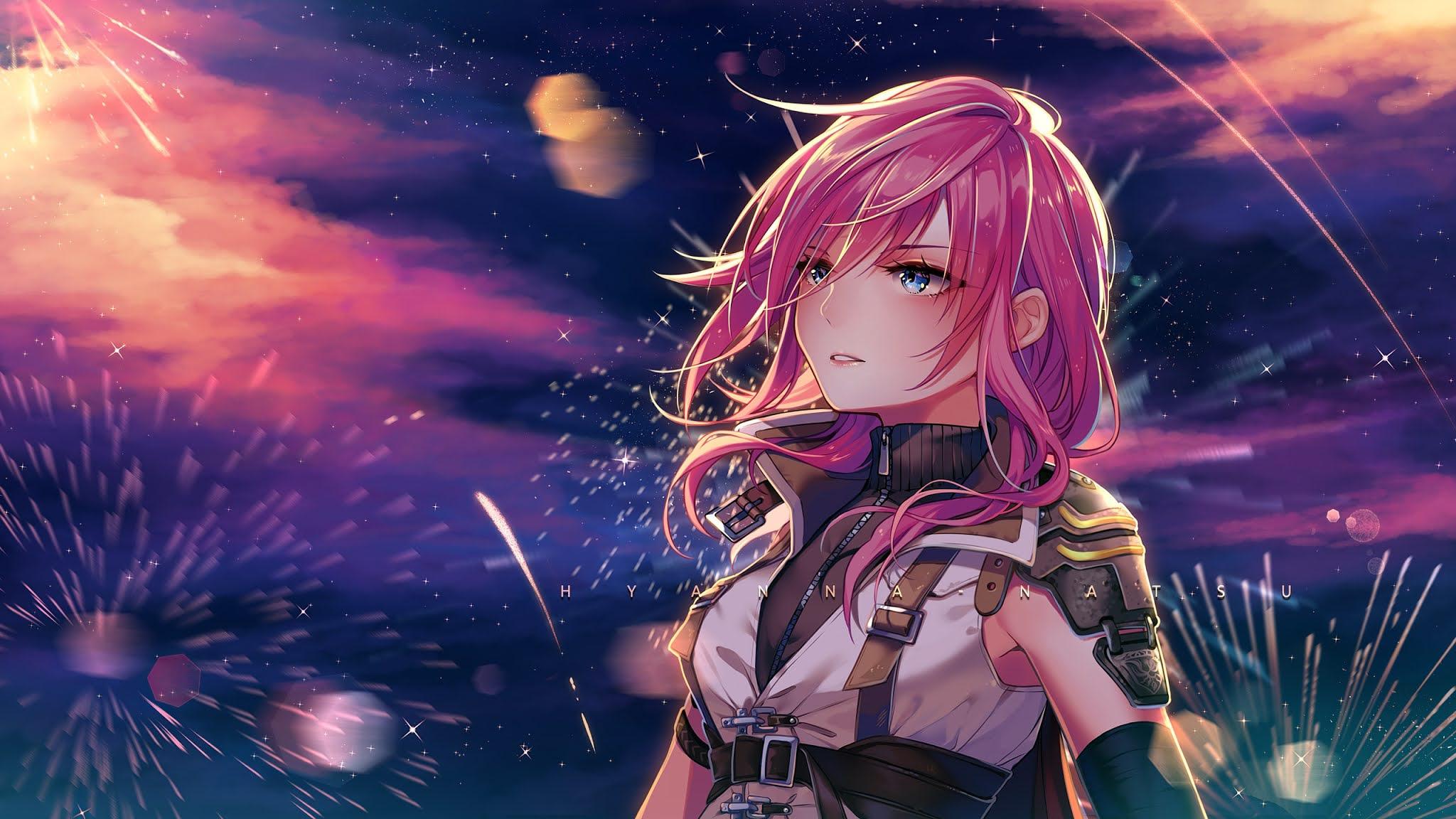 2048x1152 √ Pink Hair Anime Girl Wallpaper HD