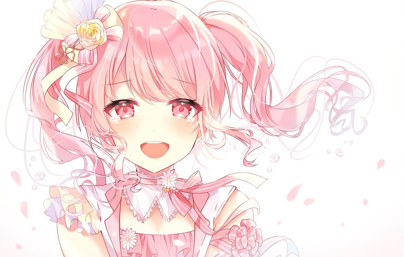 1332x850 Wallpaper smile, girl, pink hair image for desktop, section арт