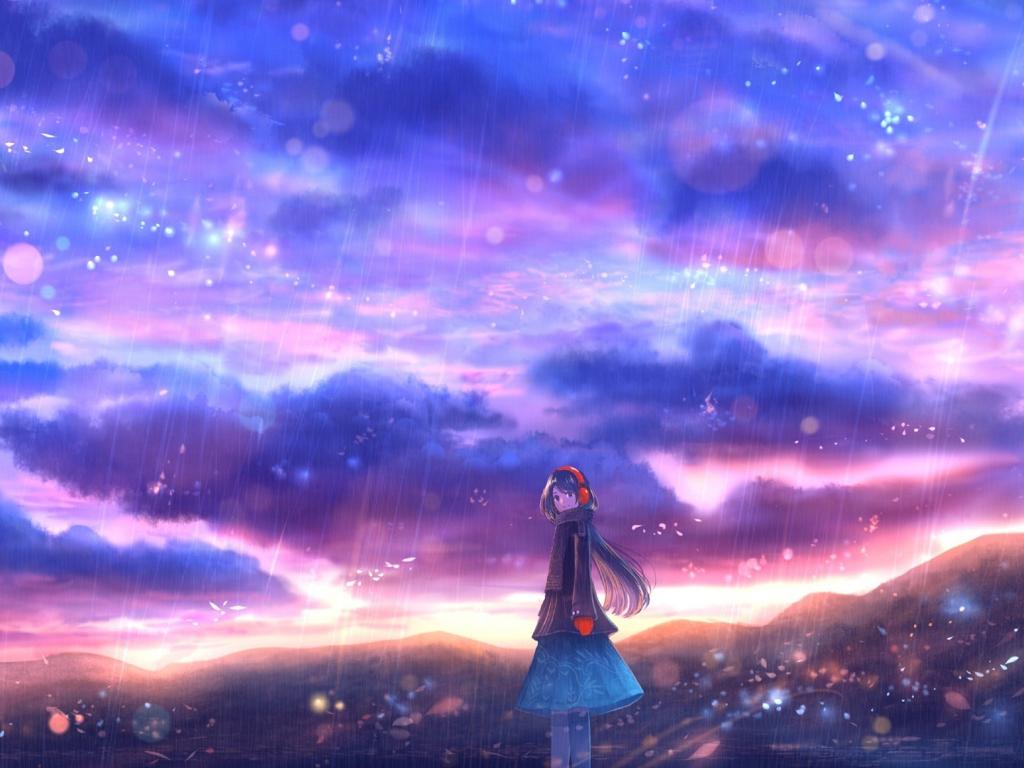 Anime Girl Sky Wallpapers - Top Free Anime Girl Sky Backgrounds ...