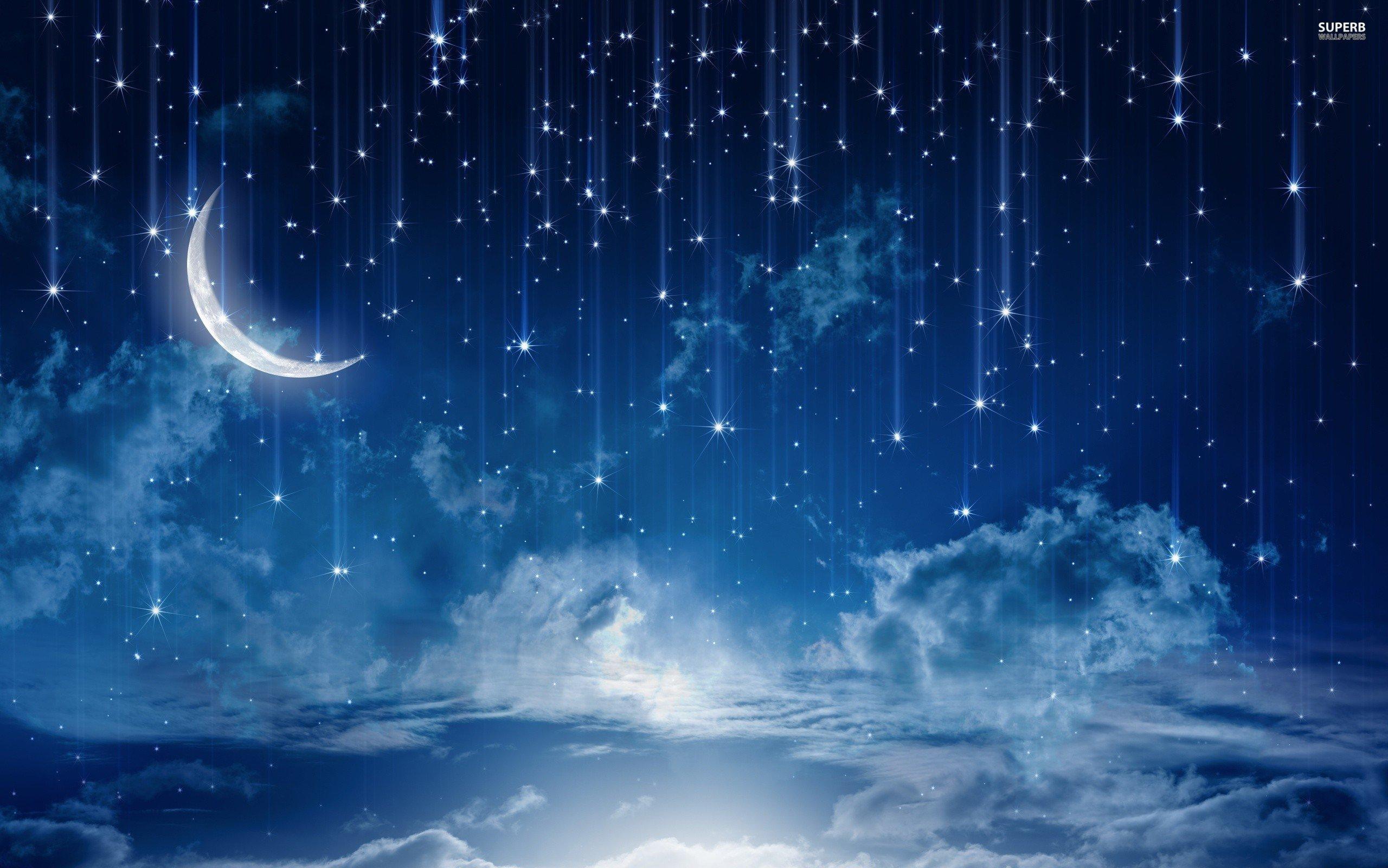 2560x1600 Anime Night Sky Widescreen Wallpaper 106123
