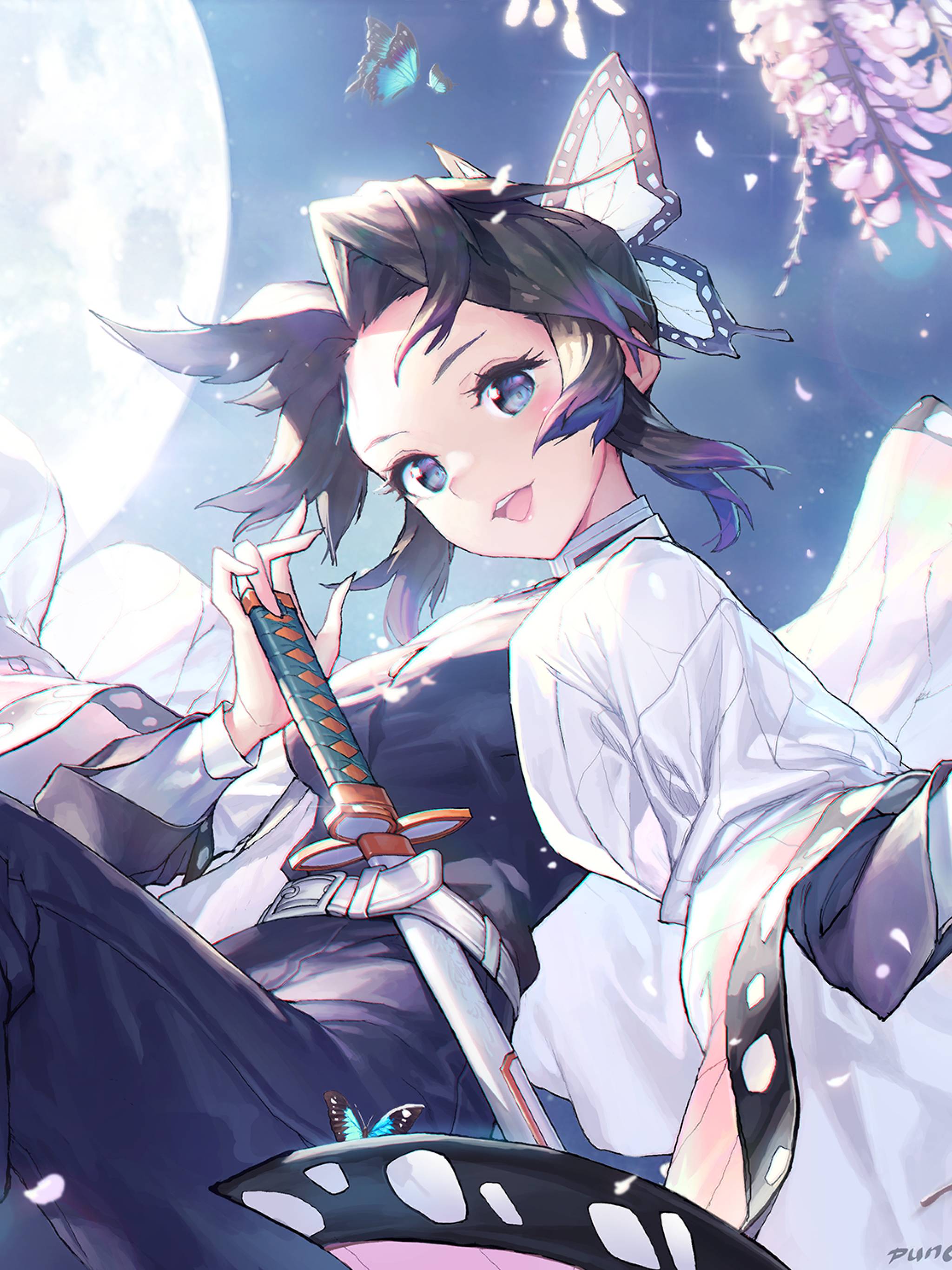 2048x2732 Shinobu Kochou with Butterfly 2048x2732 Resolution Wallpaper, HD Anime 4K Wallpaper, Image, Photo and Background