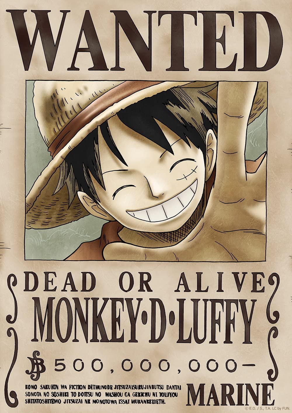 1000x1414 Tokiwa Corporation Anime ONE Piece Official Licensed Wanted Poster: New World: Posters & Prints