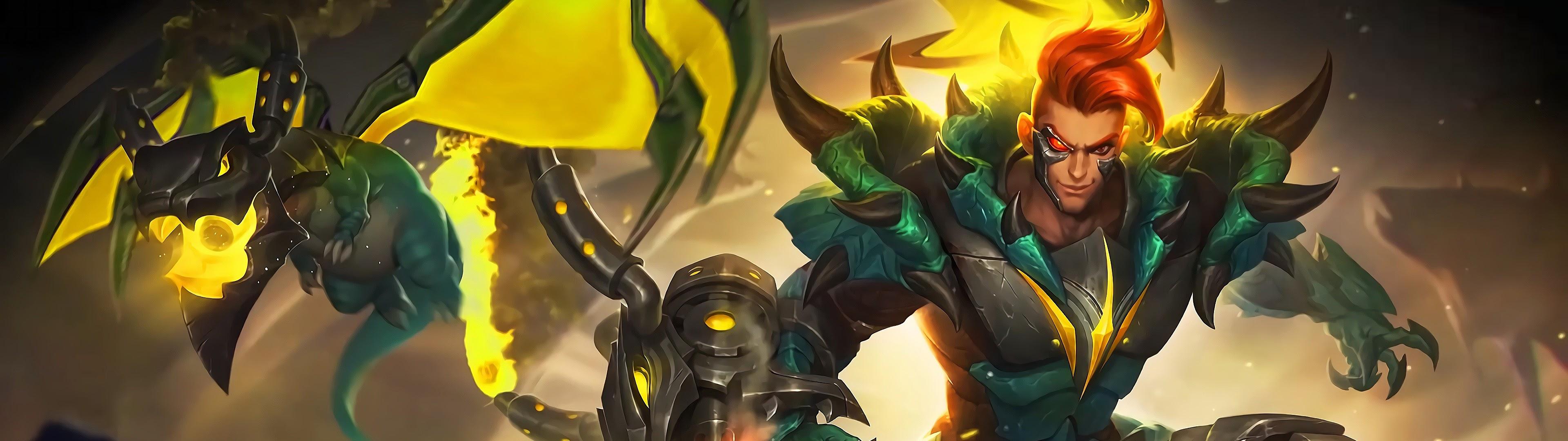3840x1080 Mecha Dragon Wallpaper