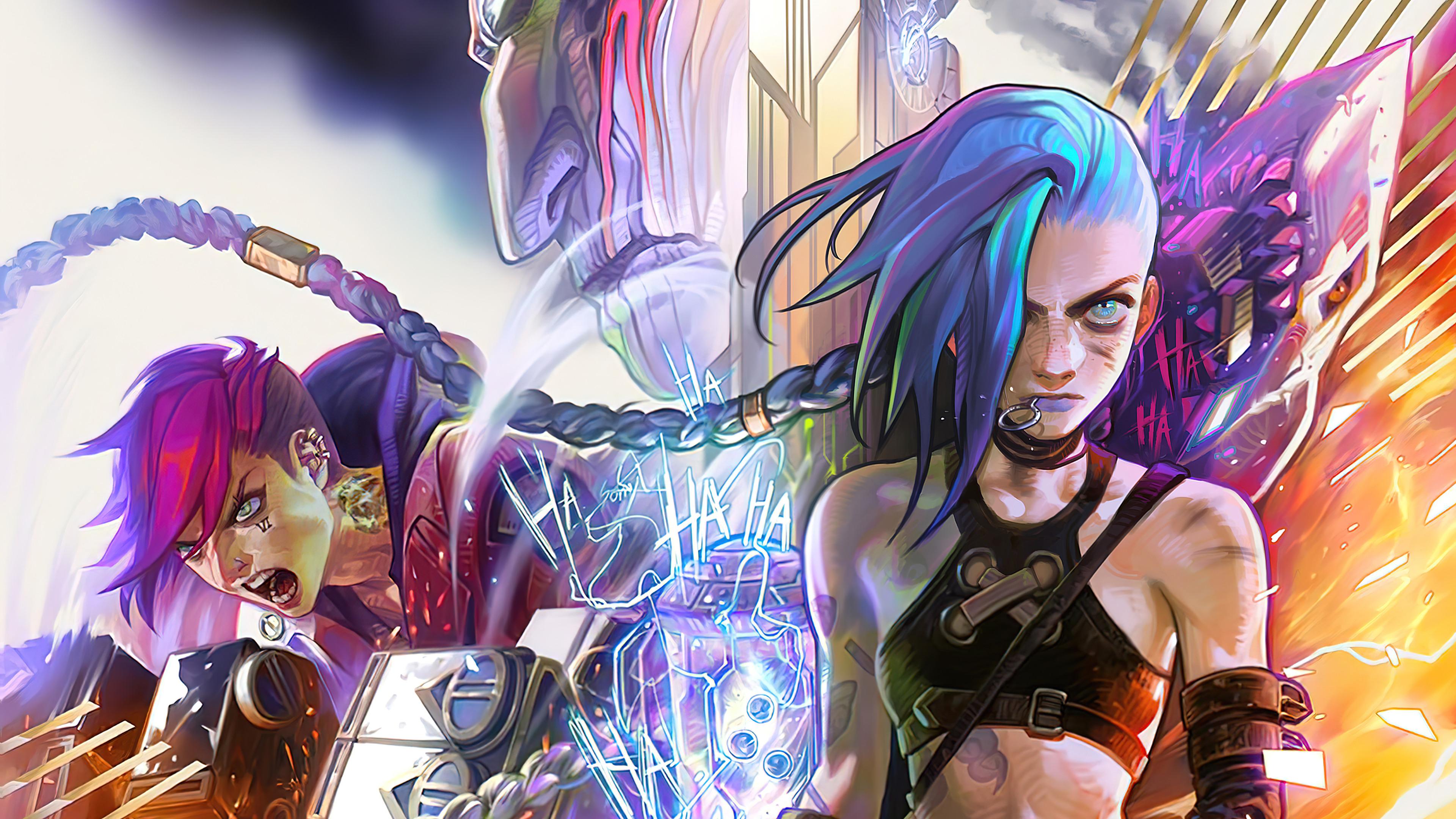 3840x2160 Jinx, VI (League Of Legends) 4k Ultra HD Wallpaper