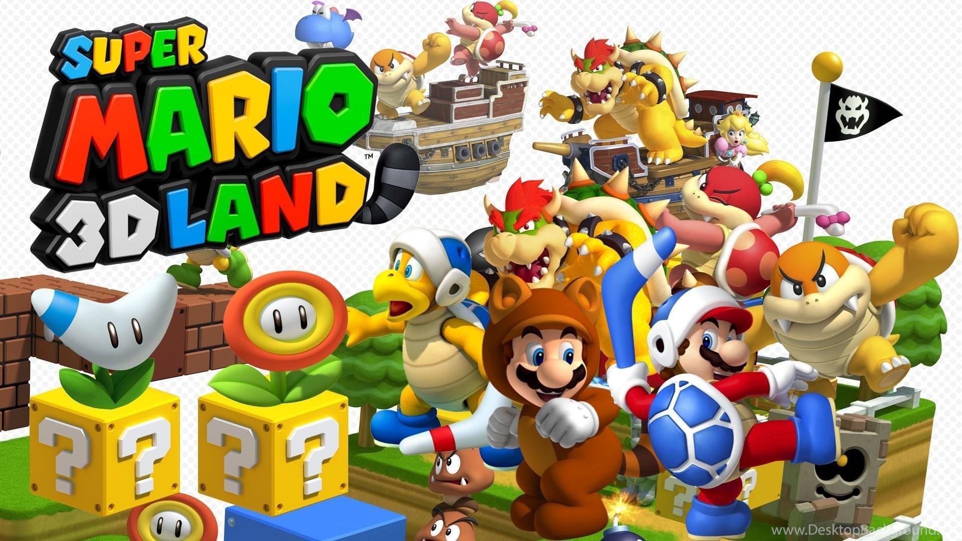 1920x1080 Super Mario 3D Land Characters Desktop Background