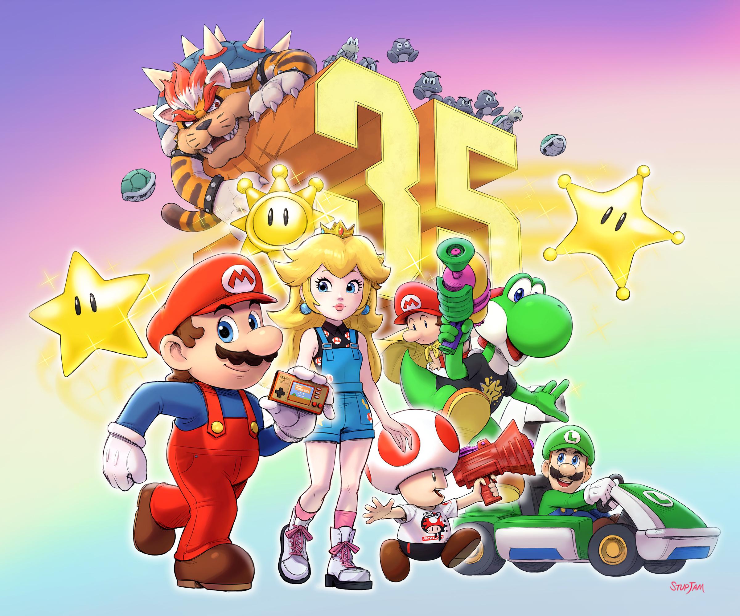 2400x2000 Super Mario Bros. Wallpaper Anime Image Board