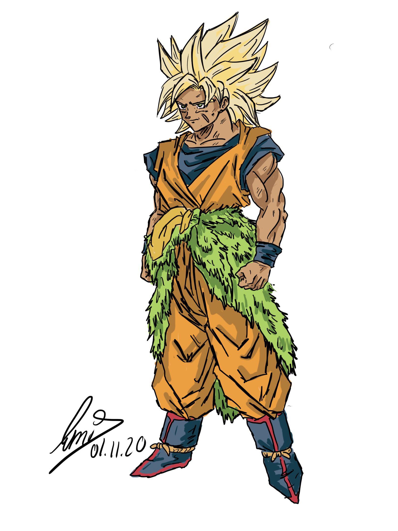 1620x2160 My take on Broly as Goku's apprentice!