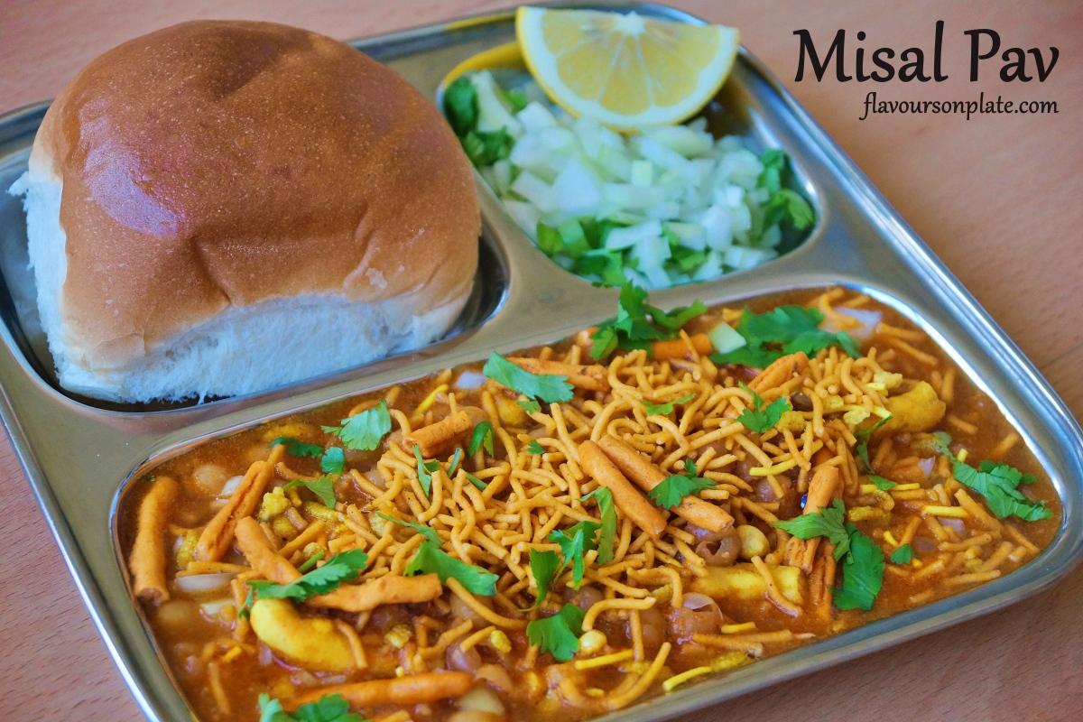 1200x800 Misal pav recipe. How to make Maharashtrian misal pav recipe on Plate