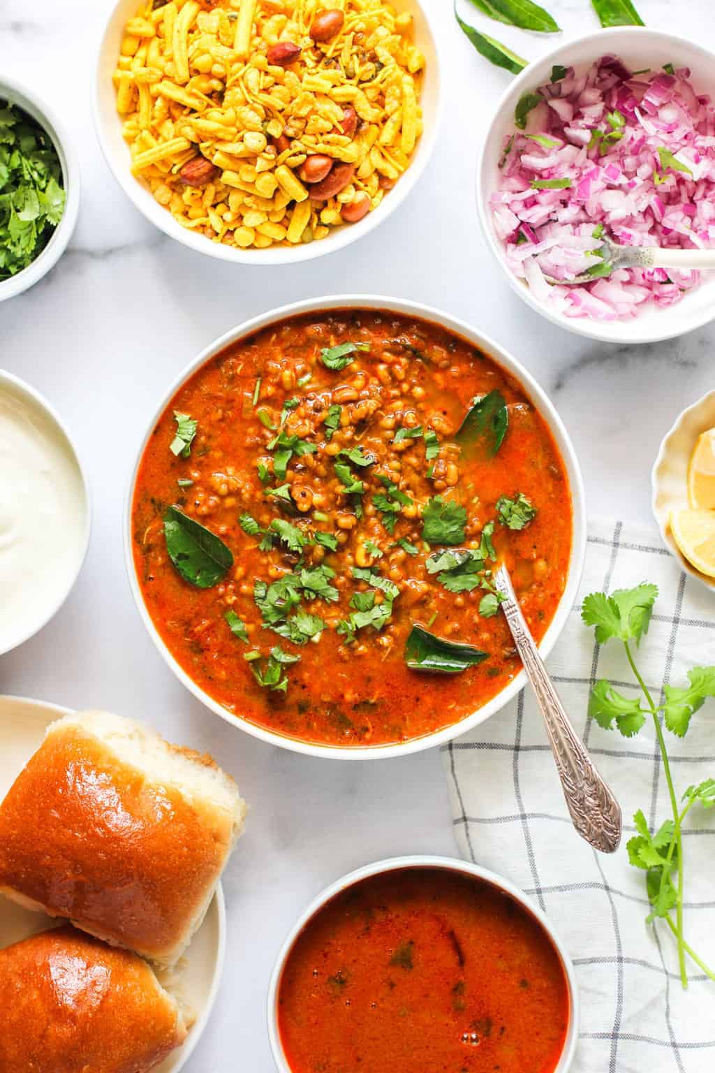 1024x1536 Maharashtrian Spicy Misal Pav Recipe of Curry