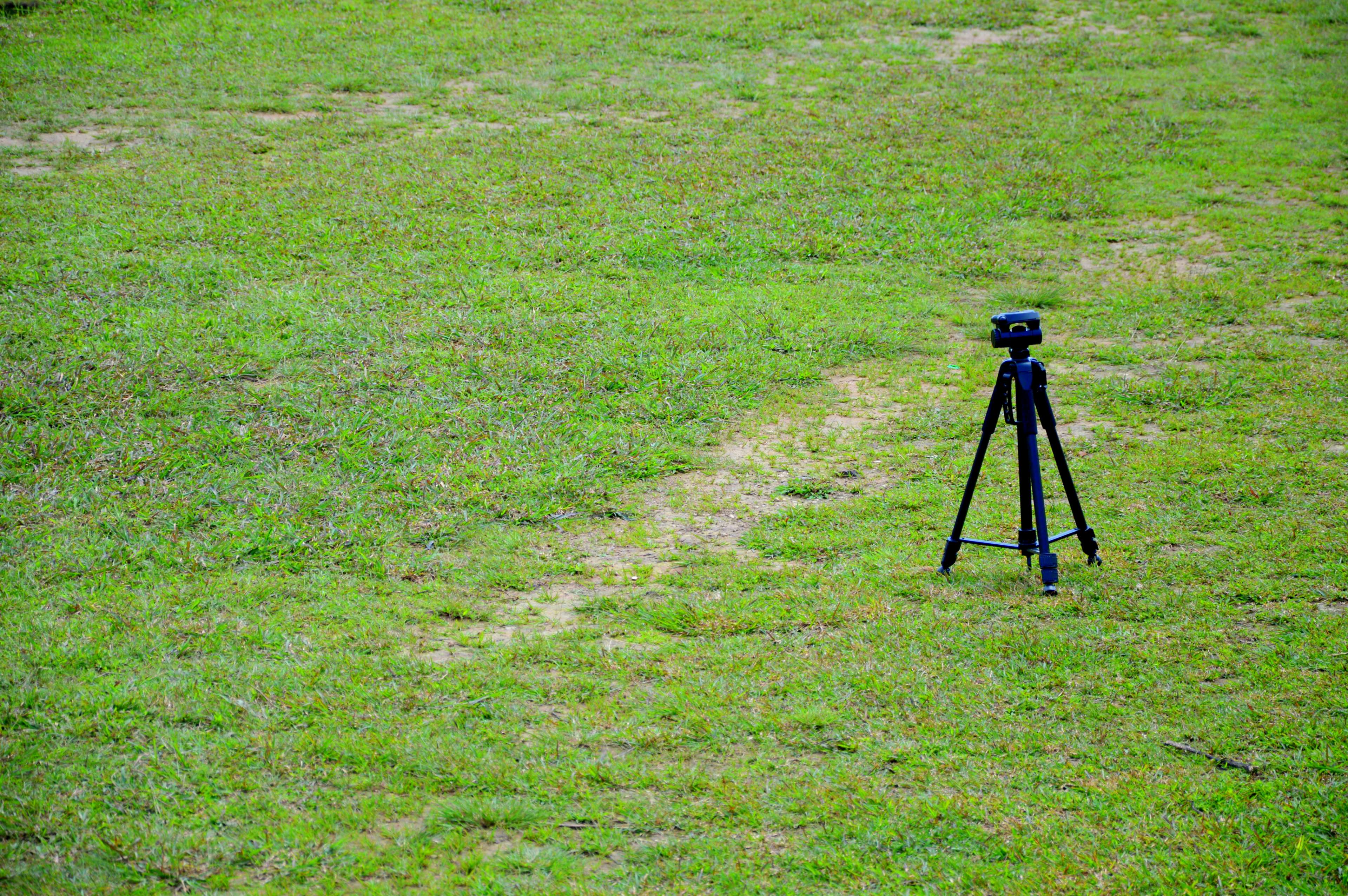3840x2553 black, field, grass, grass field, green, ground, tripod 4k wallpaper