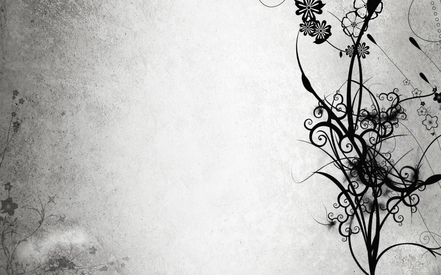 1680x1050 Black and White Flowers 7727 1680x1050px
