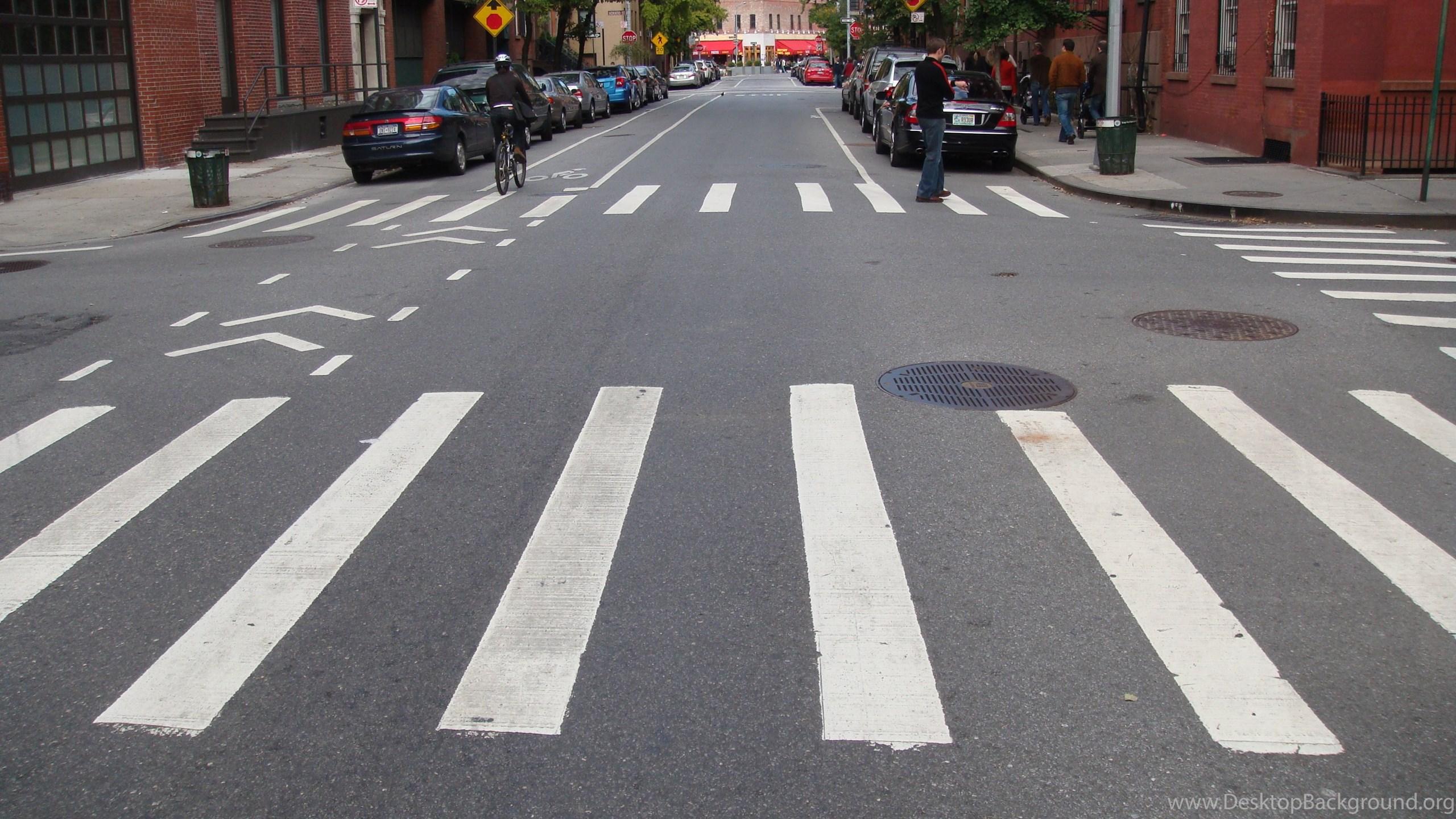2560x1440 Crosswalk New York City Wikimedia Commons Desktop Background