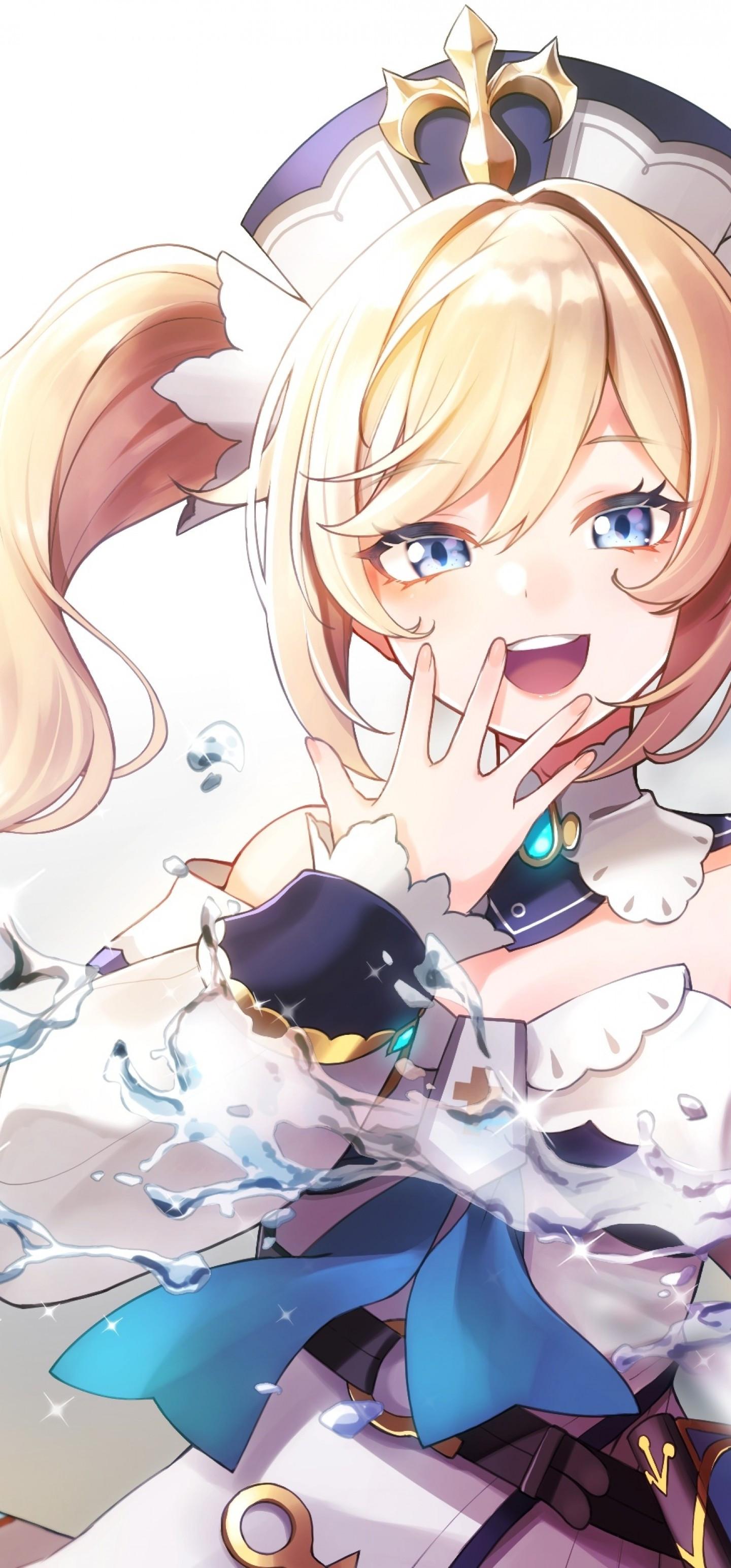 1440x3088 Download 1440x3088 Barbara, Genshin Impact, Anime Games, Loli, Blonde, Smiling Wallpaper for Samsung Galaxy Note 20 Ultra