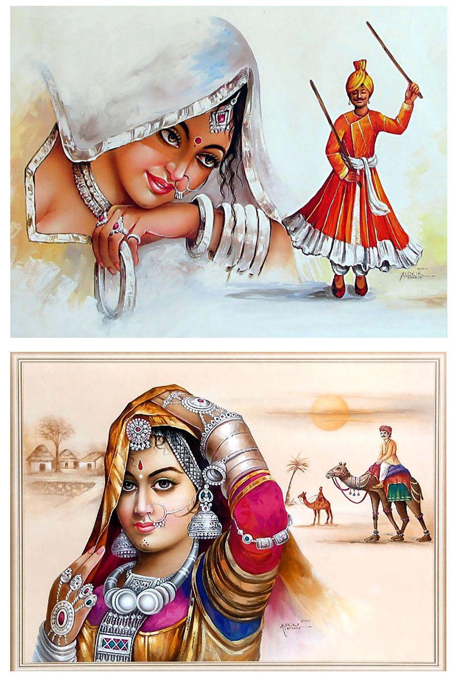 941x1401 Rajasthani Women of 2 Posters