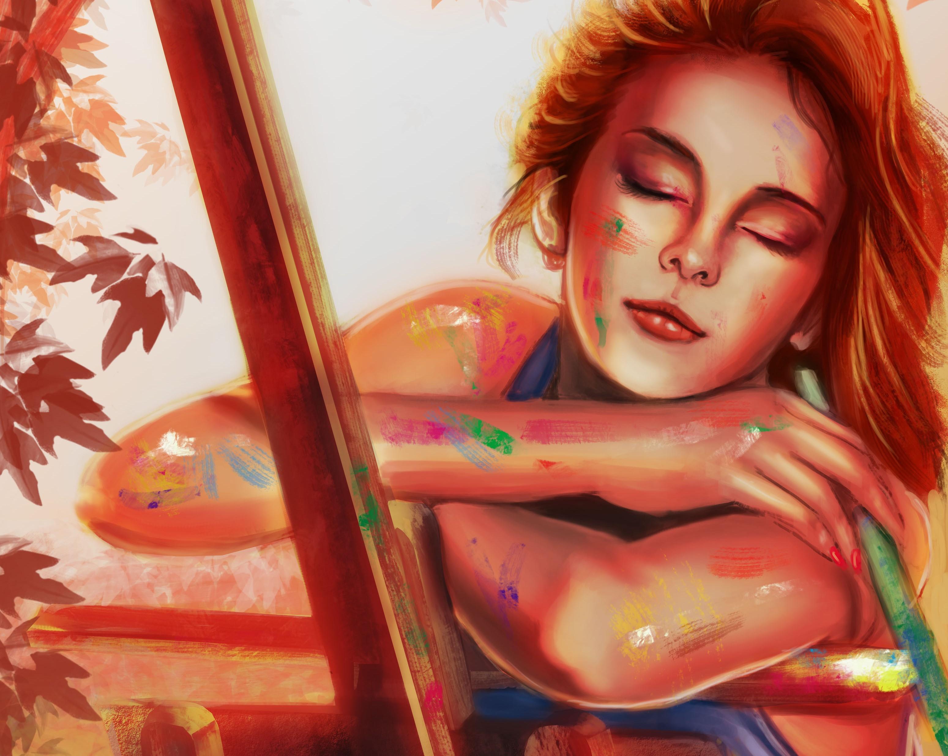 3098x2472 Painting Art, Hands HD Wallpaper