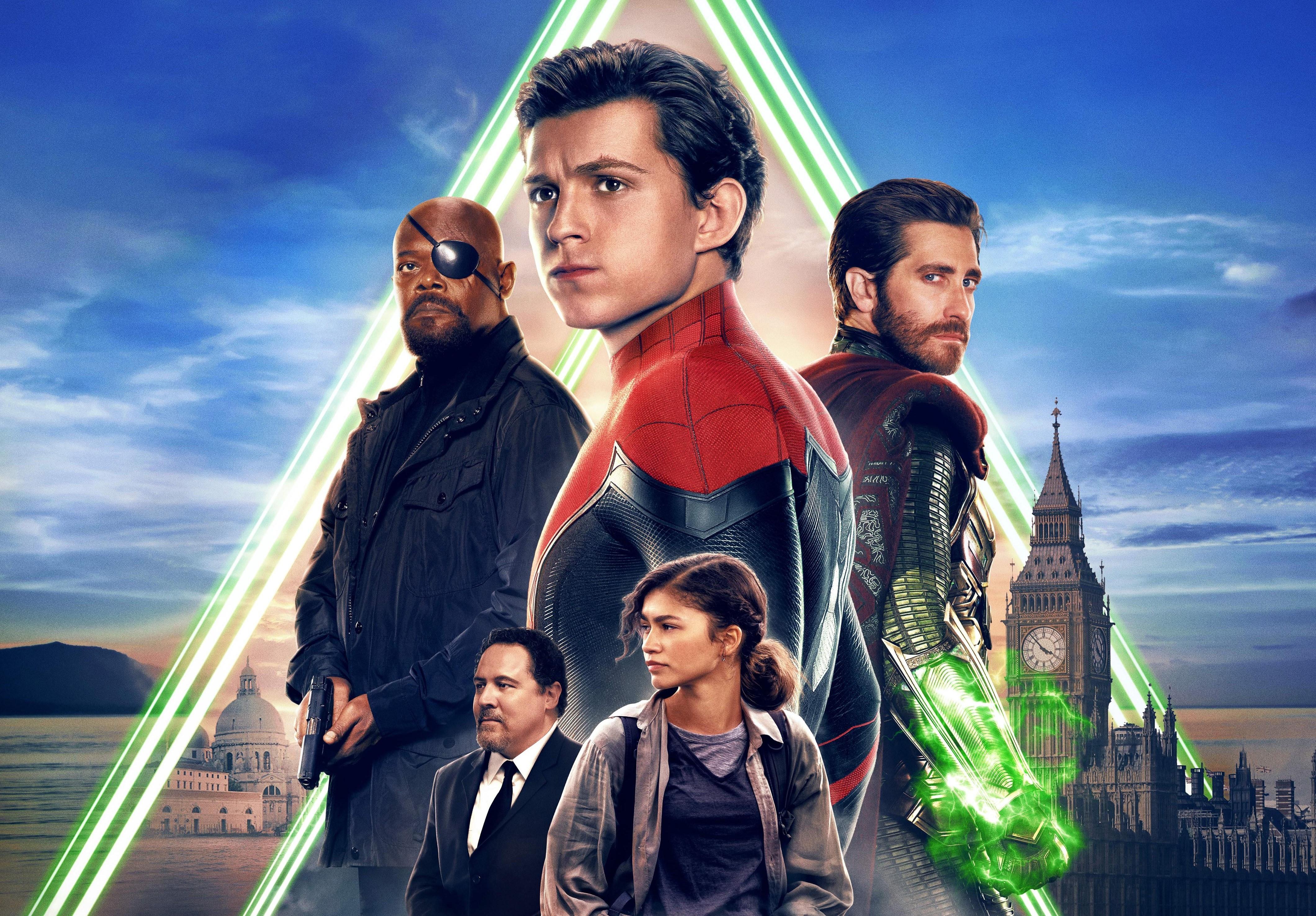 4241x2952 4K, Samuel L. Jackson, Spider Man Far From Home, Nick Fury, Jake Gyllenhaal, Tom Holland, Digital Art, Zendaya, Spider Man HD Wallpaper