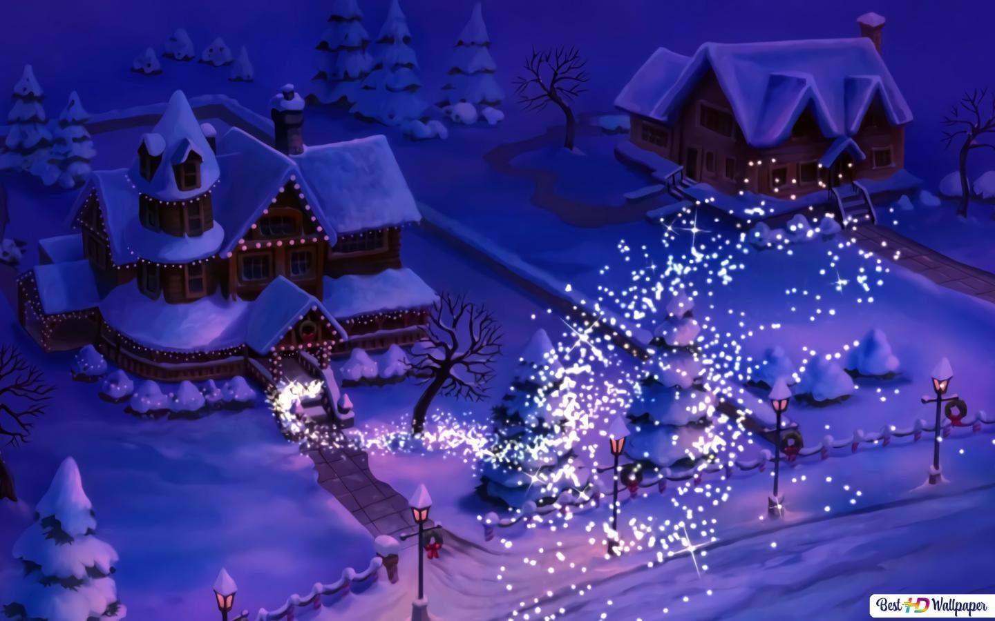 1440x900 Christmas Wallpaper Cartoon HD wallpaper download