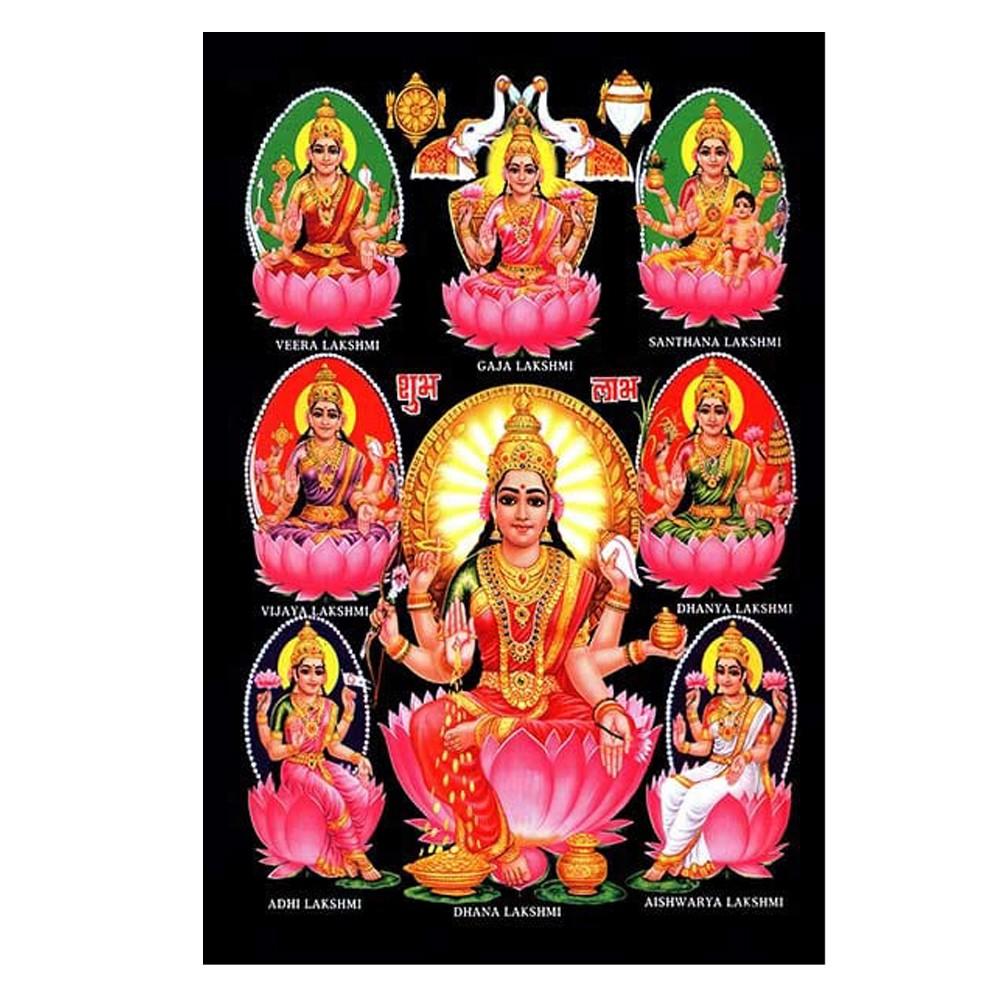1000x1000 Buy Ashta Lakshmi Spiritual Canvas Wall Art JDAPR 00003370 My Space