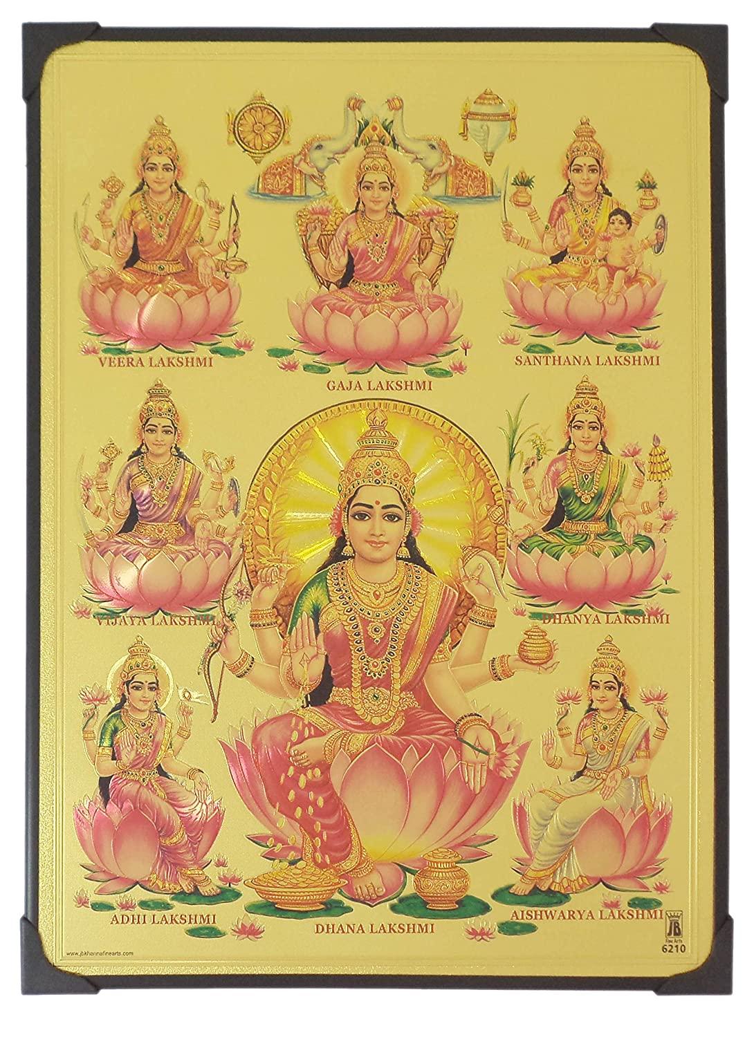 1090x1500 Goddess Ashta Lakshmi Photo Frame (30.5 Cm X 22.5 Cm X 1 Cm) Asta Ashta Lakshmi Laxmi Kuber Kubera God Gods And Goddess : Amazon.in: Home & Kitchen