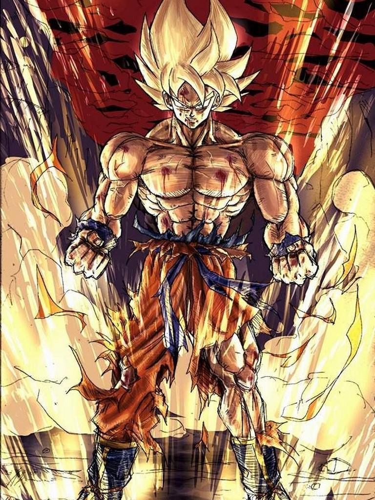 768x1024 Goku Wallpaper Art HD for Android