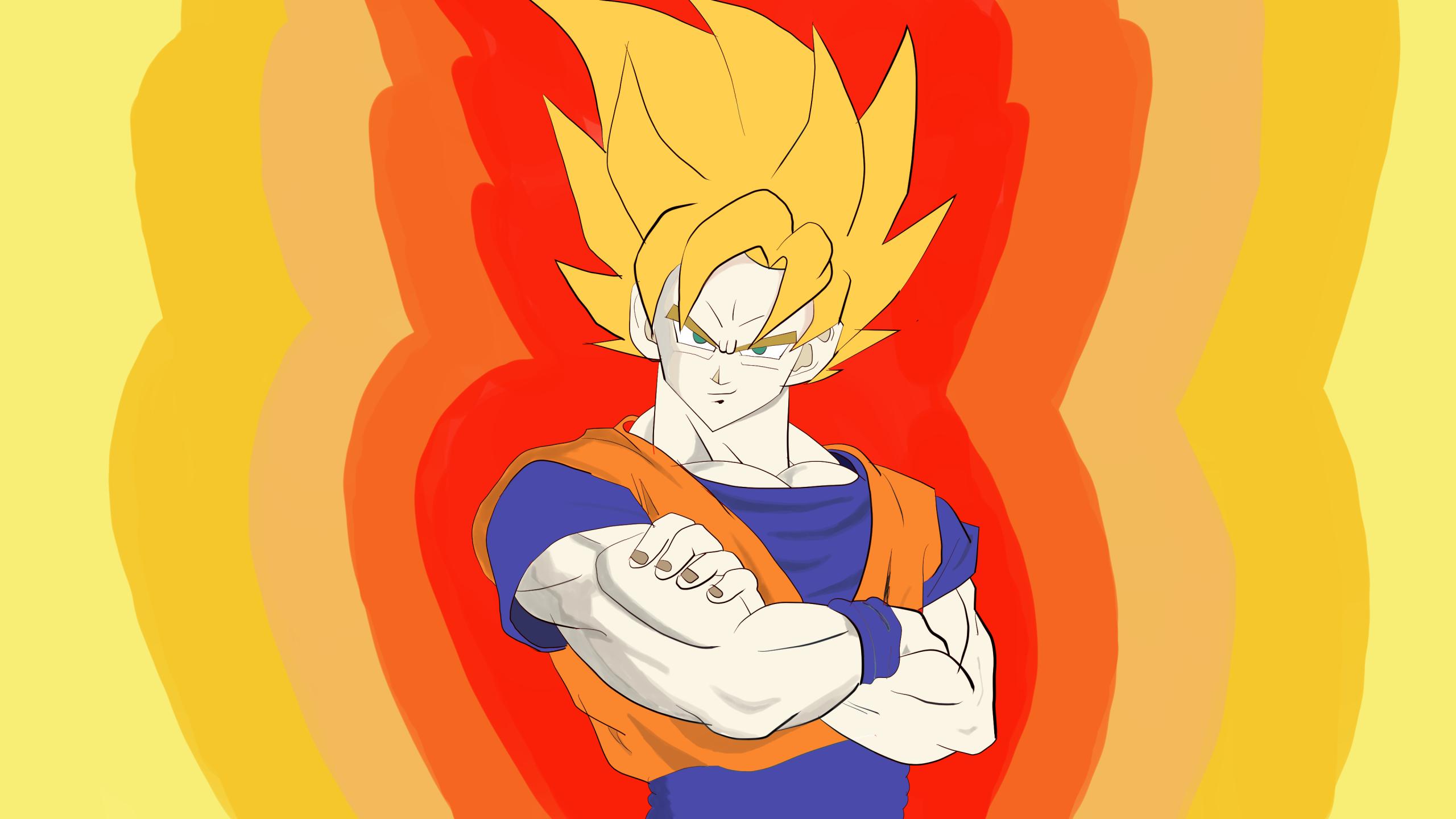 2560x1440 Goku Cartoon Art 1440P Resolution Wallpaper, HD Anime 4K Wallpaper, Image, Photo and Background