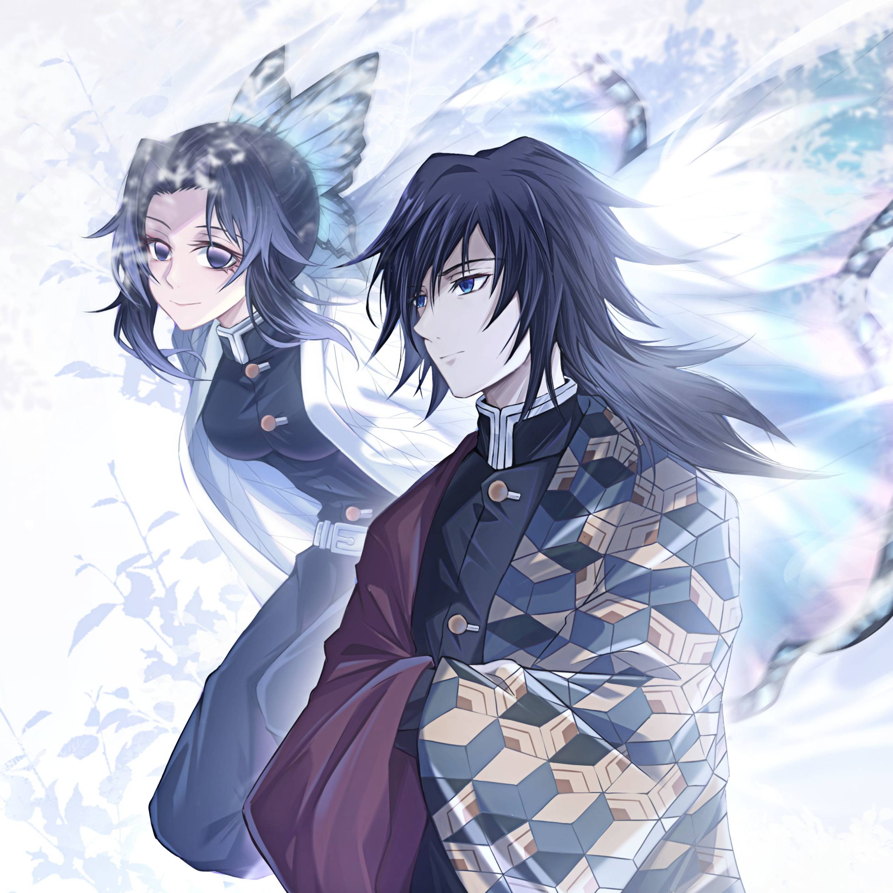 2932x2932 Shinobu Kochou and Giyuu Tomioka iPad Pro Retina Display Wallpaper, HD Anime 4K Wallpaper, Image, Photo and Background