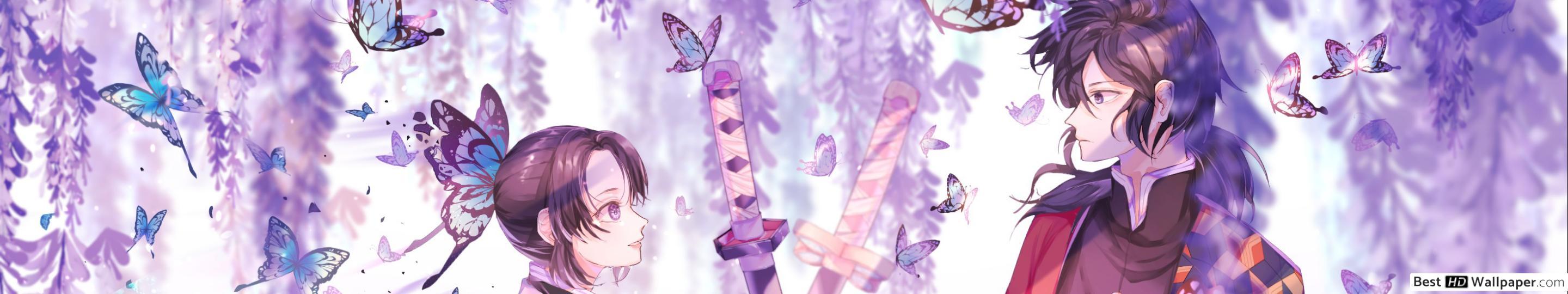 2880x540 Demon Slayer Shinobu And Tomioka