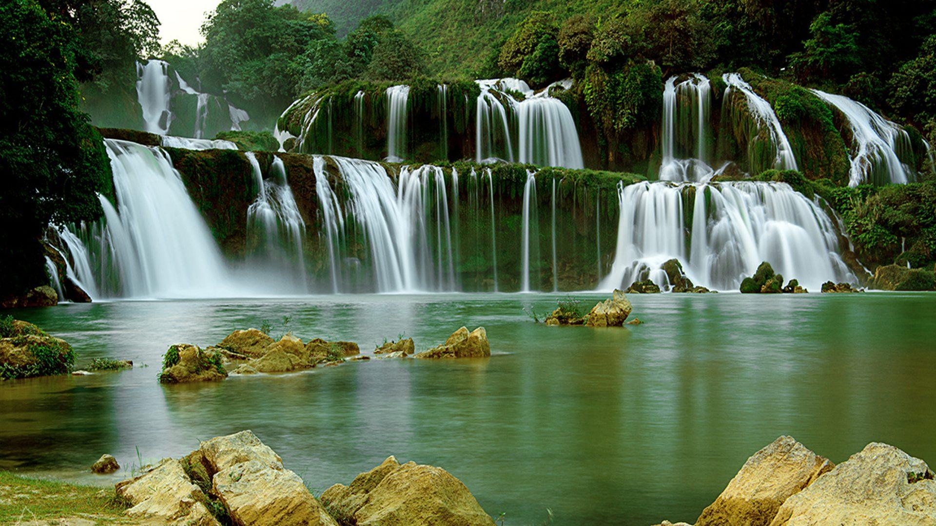 1920x1080 Ban Gioc Detian Falls Desktop Wallpaper Full Screen 2880x1800 :