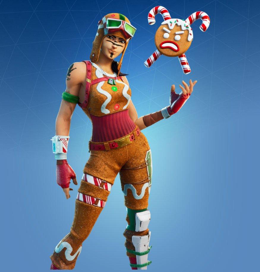 875x915 Gingerbread Raider Fortnite Wallpaper