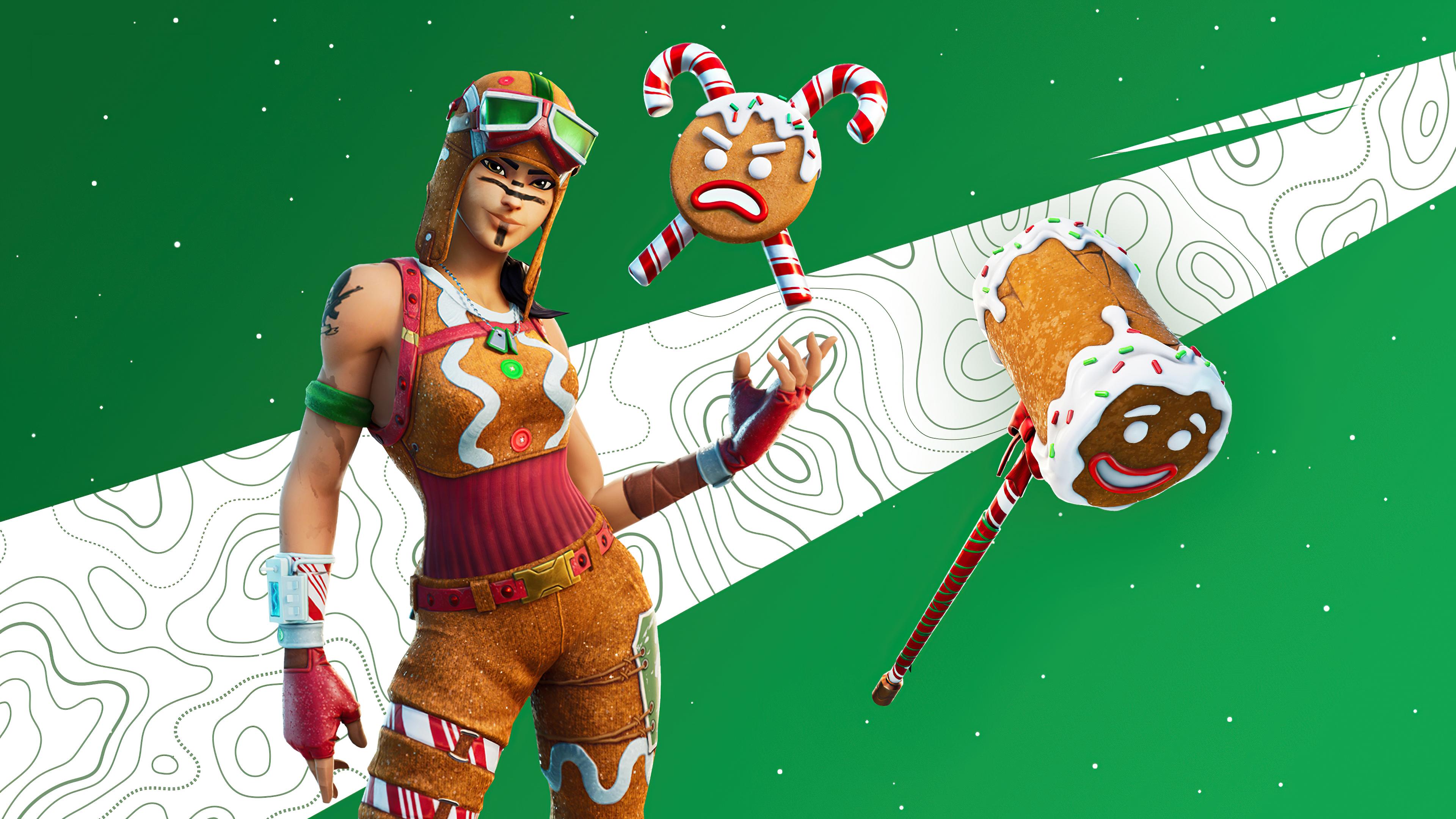 3840x2160 Gingerbread Raider Outfit Fortnite, HD Games, 4k Wallpaper, Image, Background, Photo and Picture