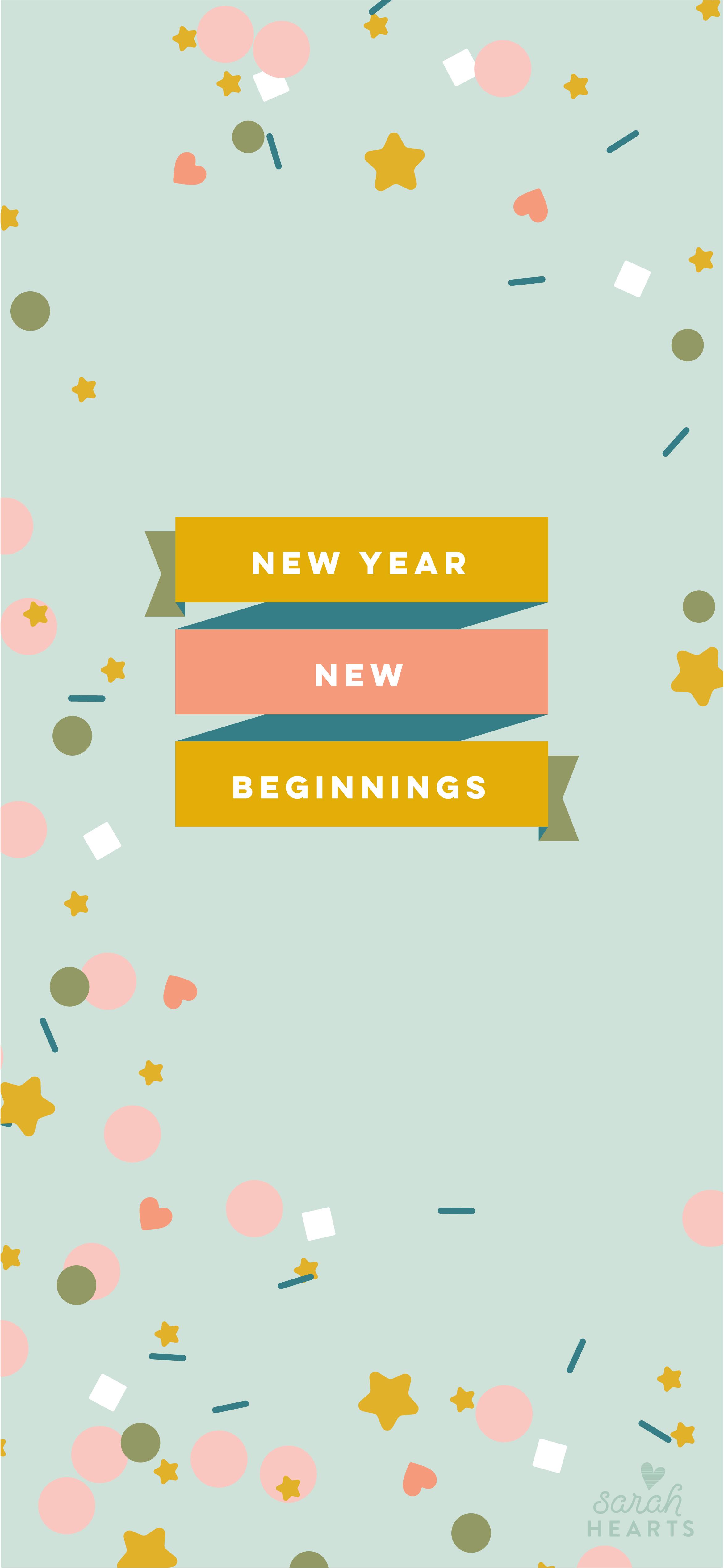 2345x5076 January 2019 Confetti Calendar Wallpaper