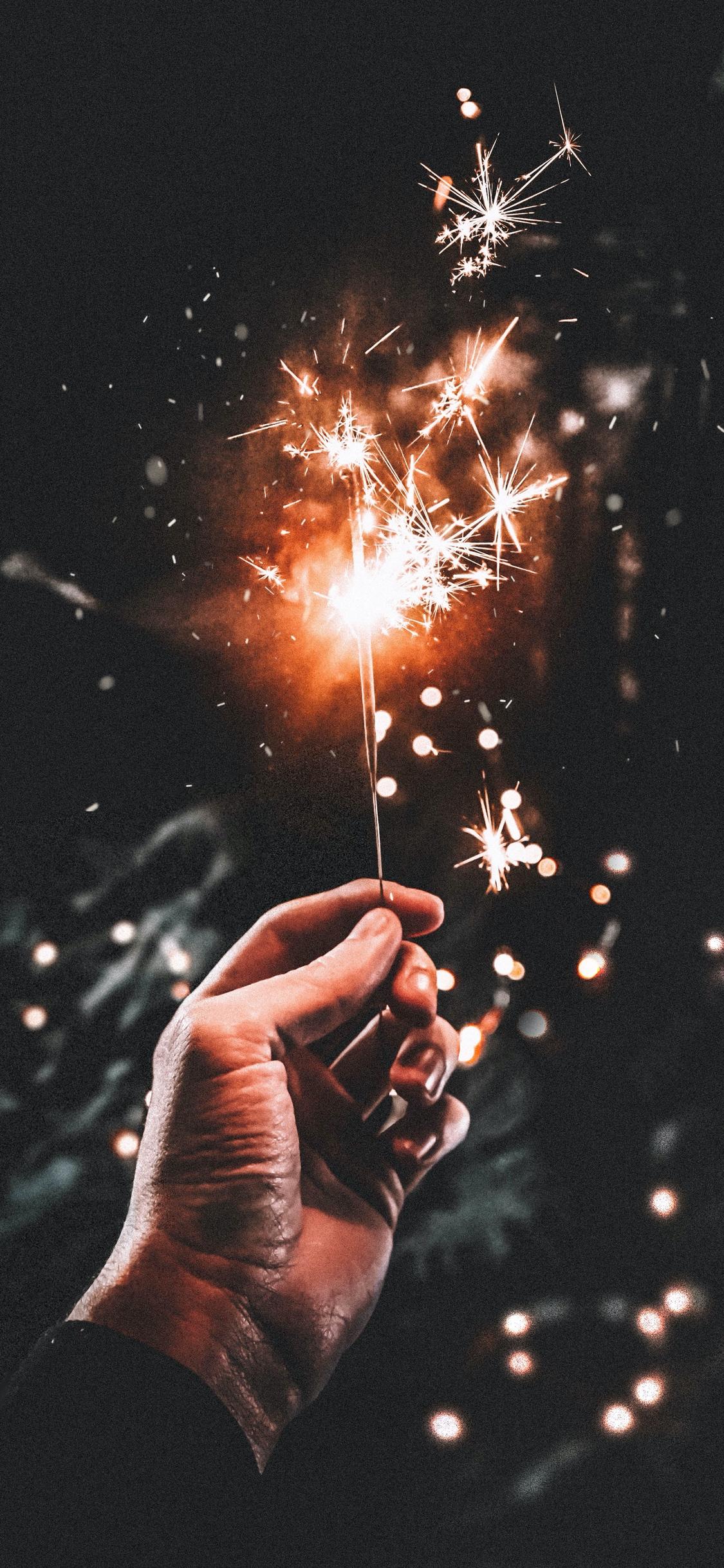 1125x2436 Wallpaper New Year, Christmas, New Years Eve, New Years Day, Finger, Background Free Image