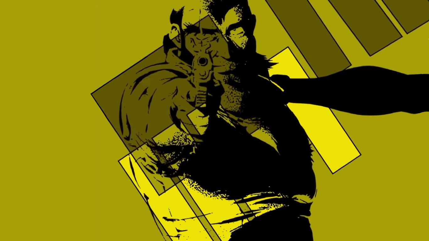 1366x768 illustration, cartoon, comics, Cowboy Bebop, Jet Black, comic book HD Wallpaper