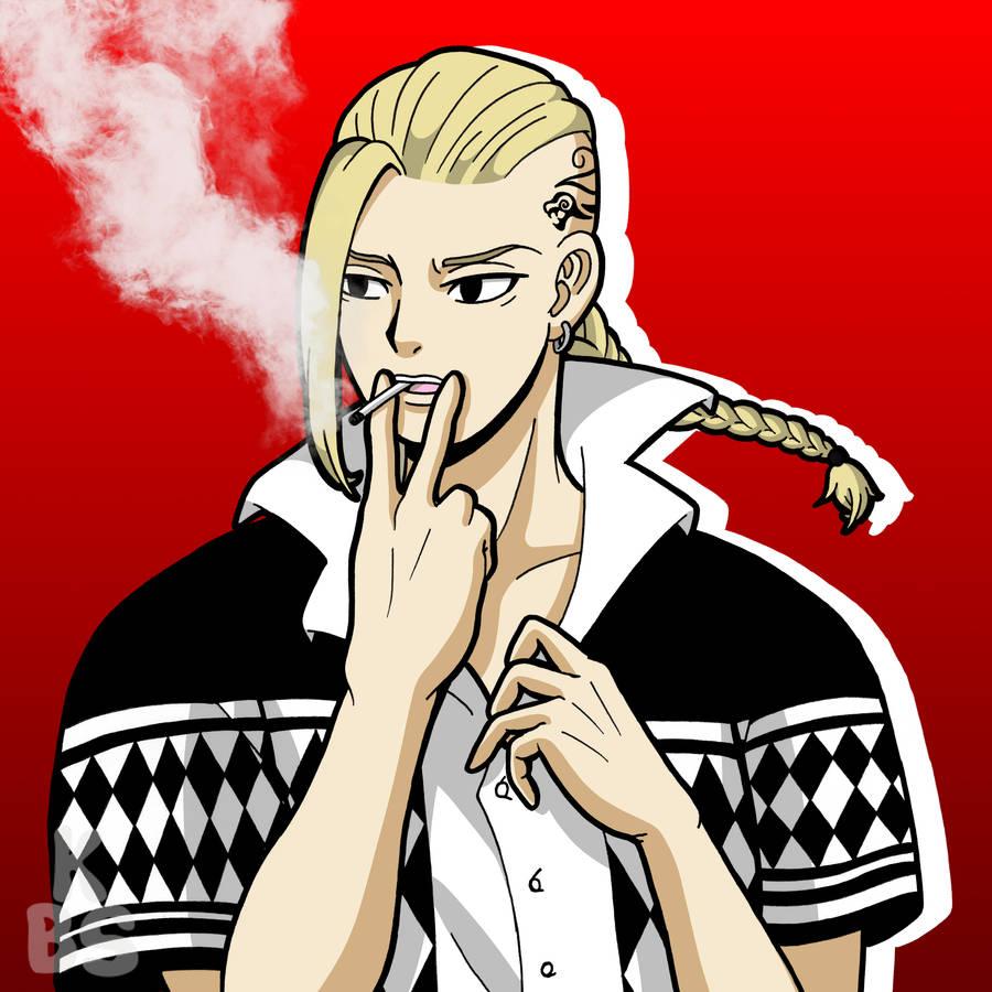 900x900 Download Tokyo Revengers Smoking Draken Wallpaper