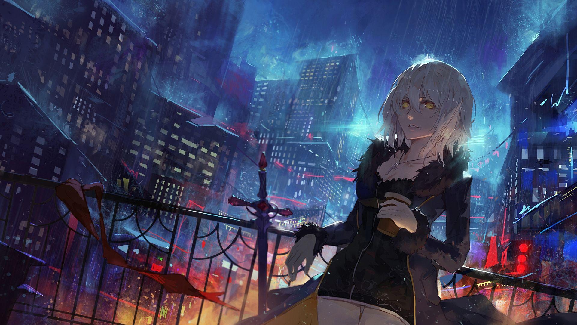 1920x1080 Desktop Wallpaper Jeanne D'arc, Alter, Fate Grand Order, Anime Girl, HD Image, Picture, Background, W Ixxg