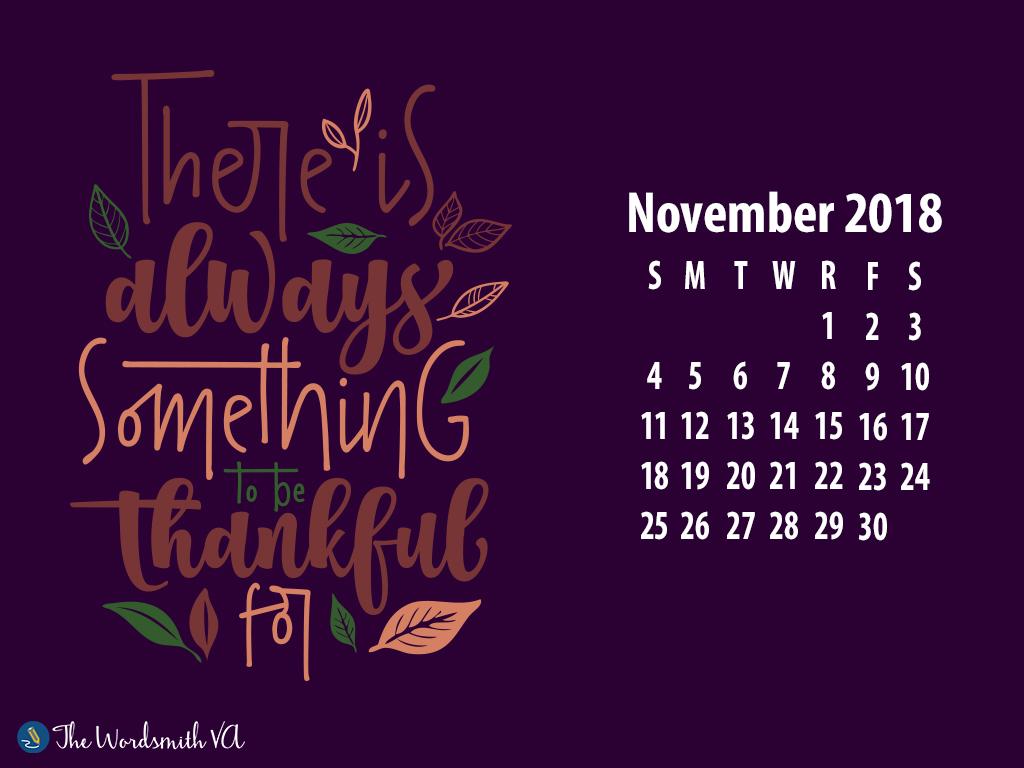 1024x768 November 2018 Desktop Wallpaper