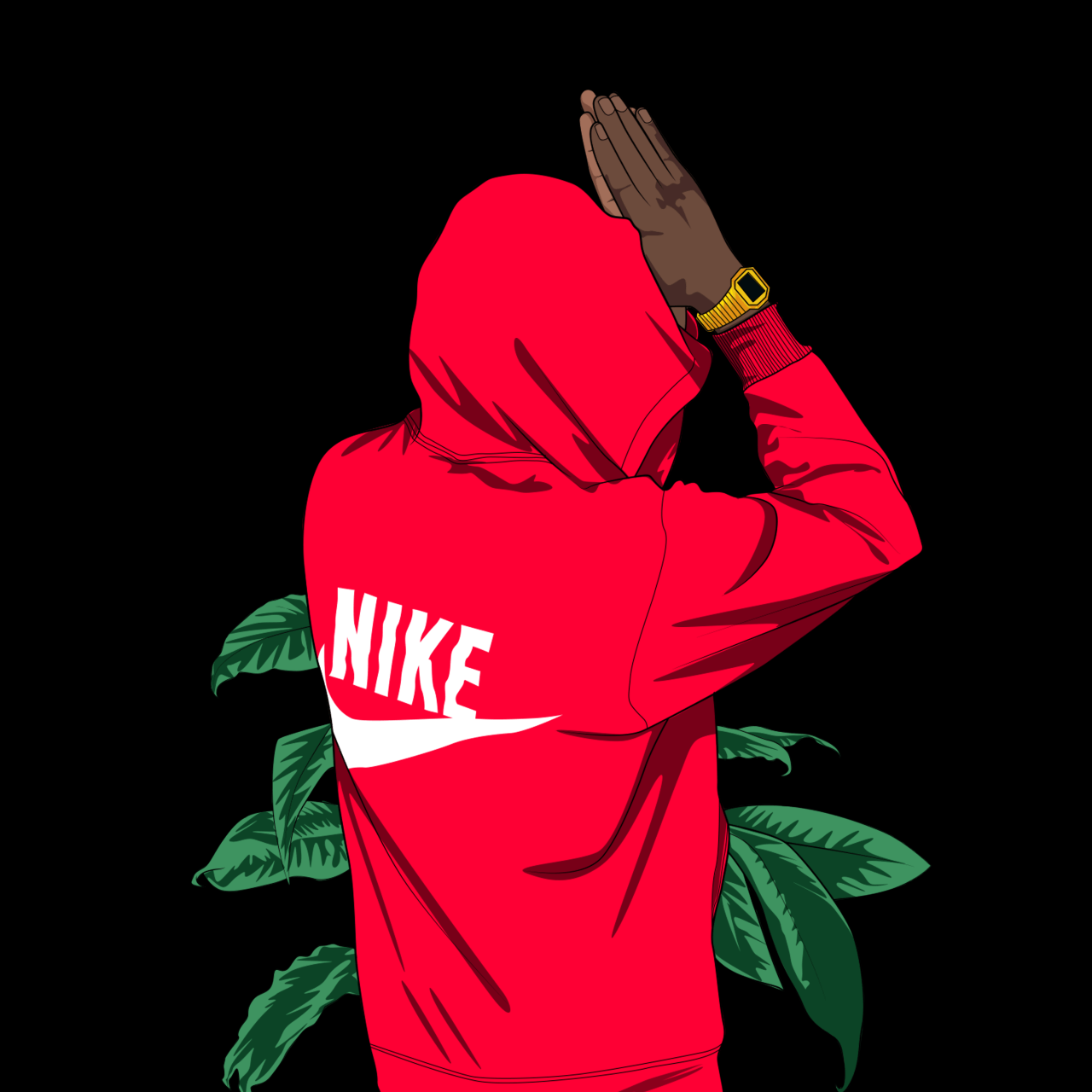 1280x1280 Nike Cartoon Wallpaper