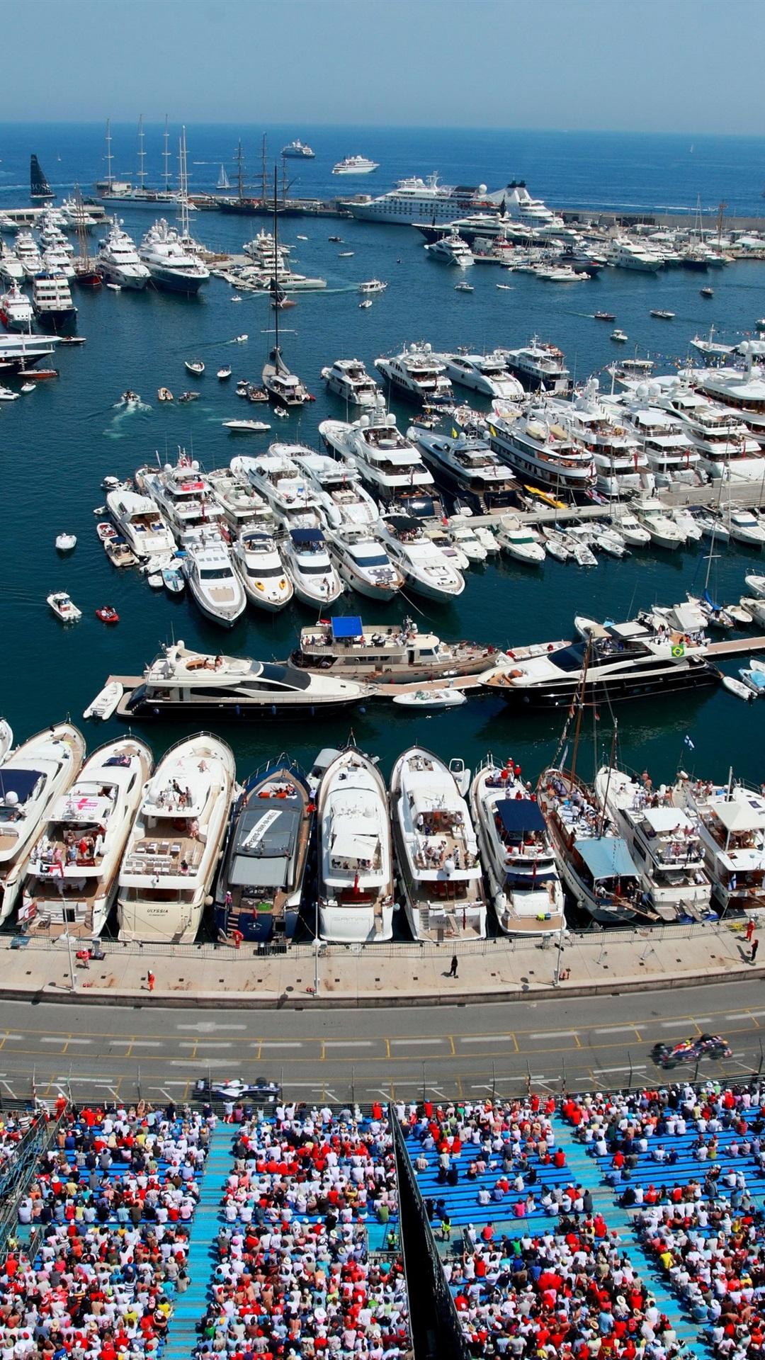 1080x1920 Monaco, Monte Carlo, City, Formula Racing, Yachts, Boats, Dock 1080x1920 IPhone 8 7 6 6S Plus Wallpaper, Background, Picture, Image