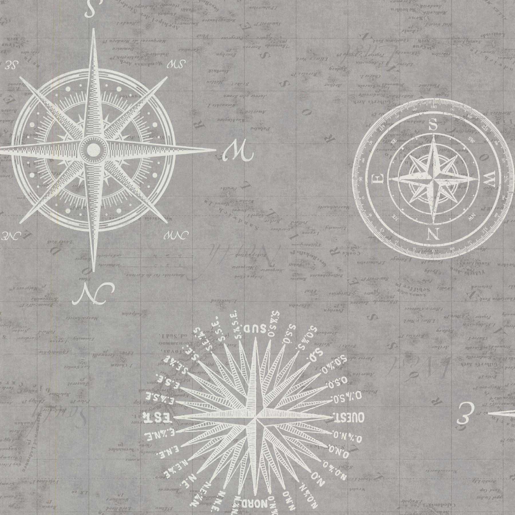 1800x1800 COLOR WHEEL. Navigate Grey Vintage Compass Wallpaper