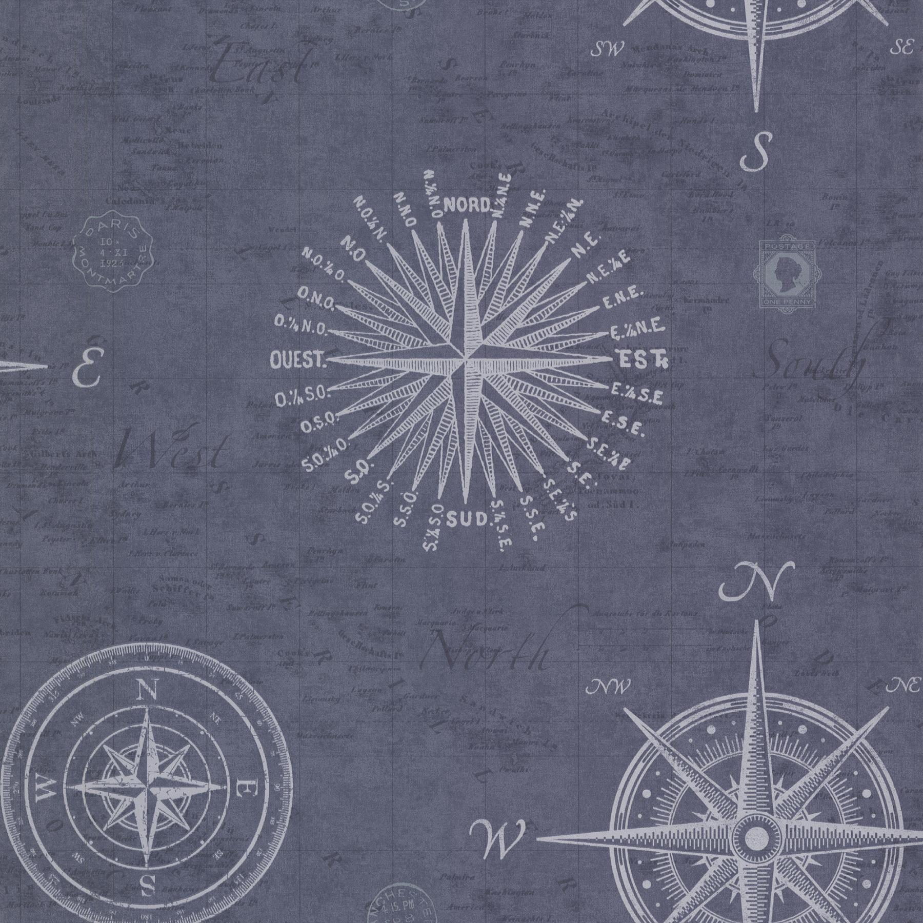 1800x1800 COLOR WHEEL. Navigate Ocean Vintage Compass Wallpaper