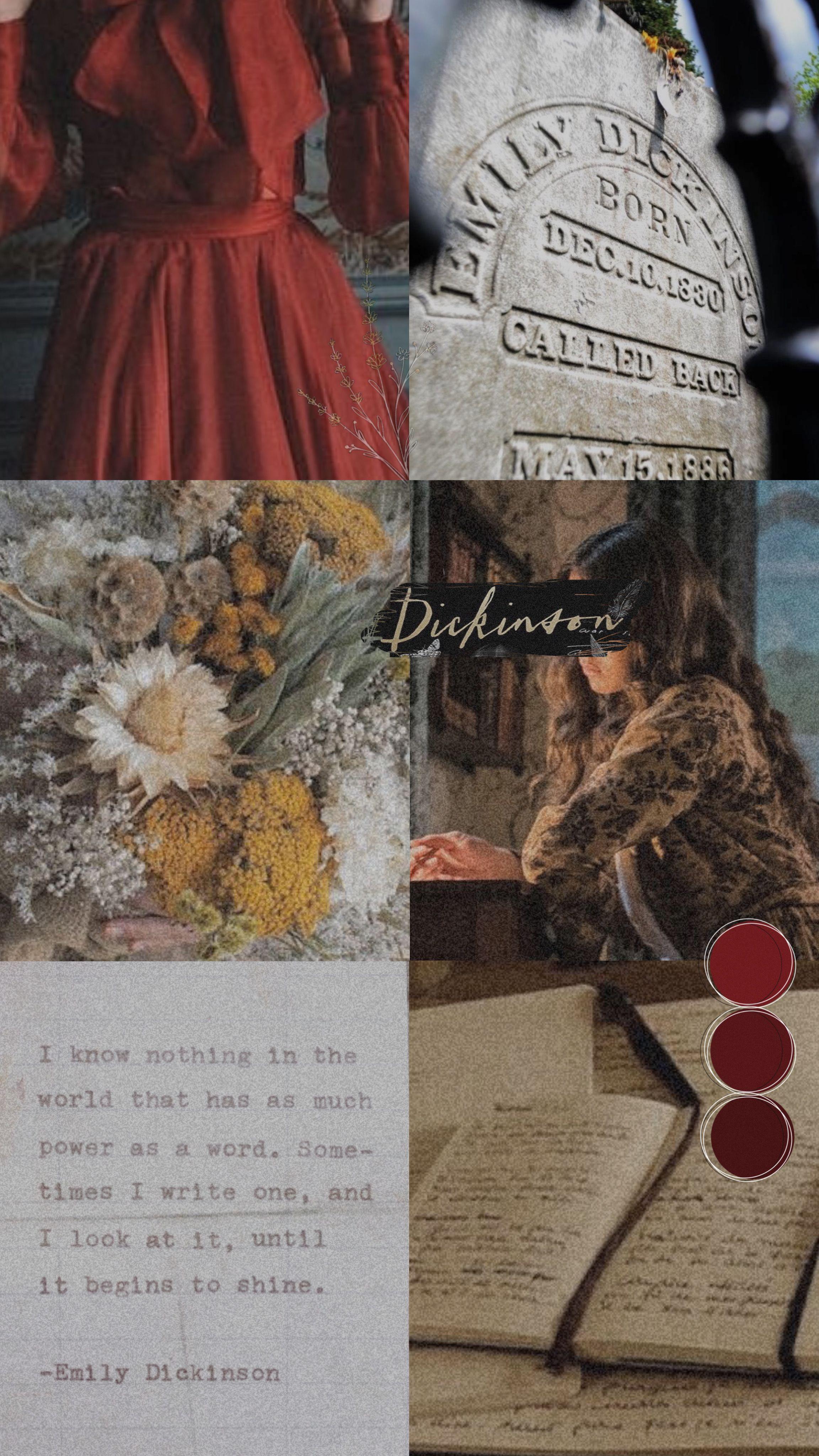 2304x4096 Emily Dickinson Wallpaper inspired from the Dickinson series. Dickinson, Emily dickinson, Know nothing