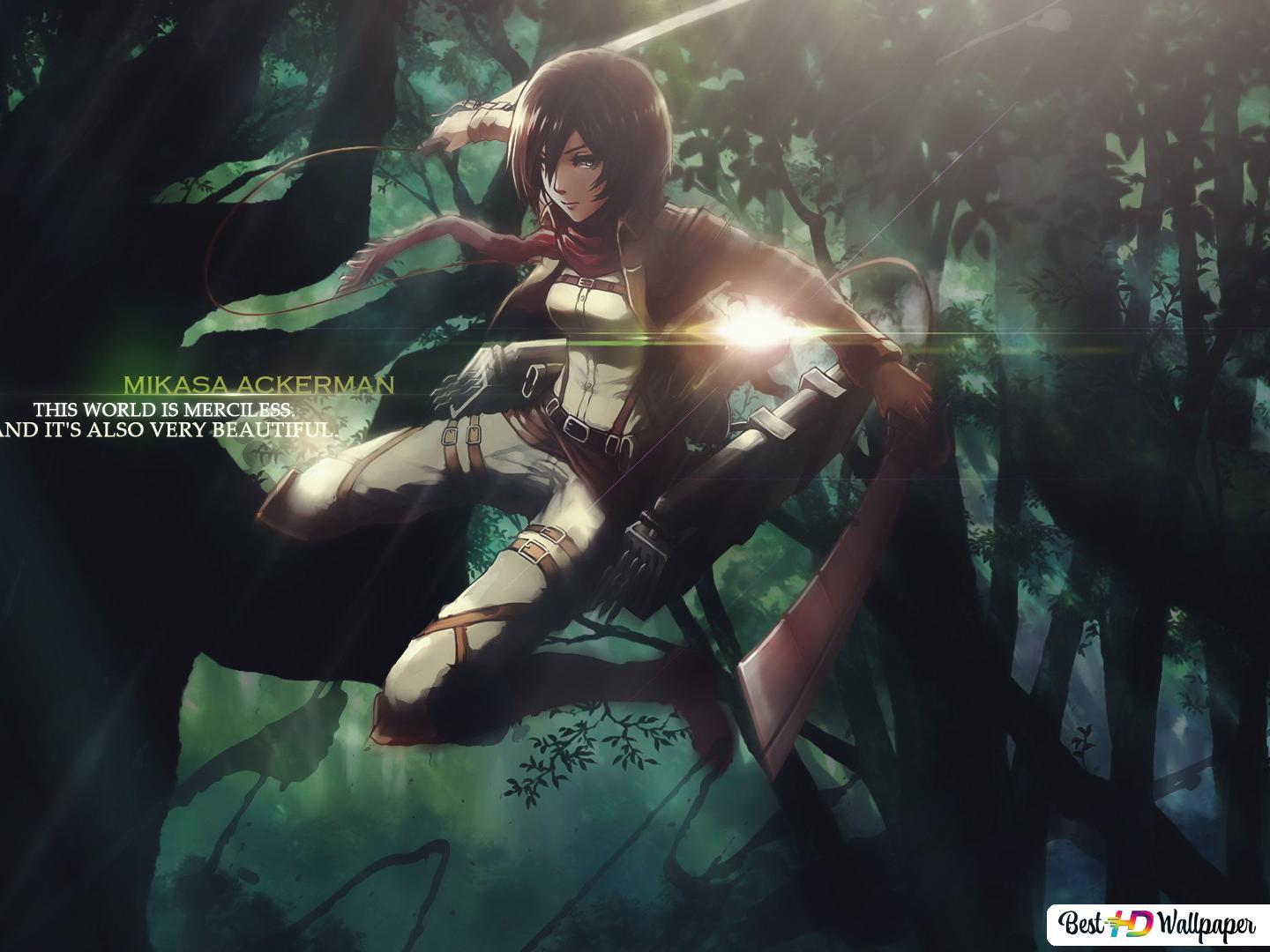 1440x1080 mikasa ackerman 17 HD wallpaper download