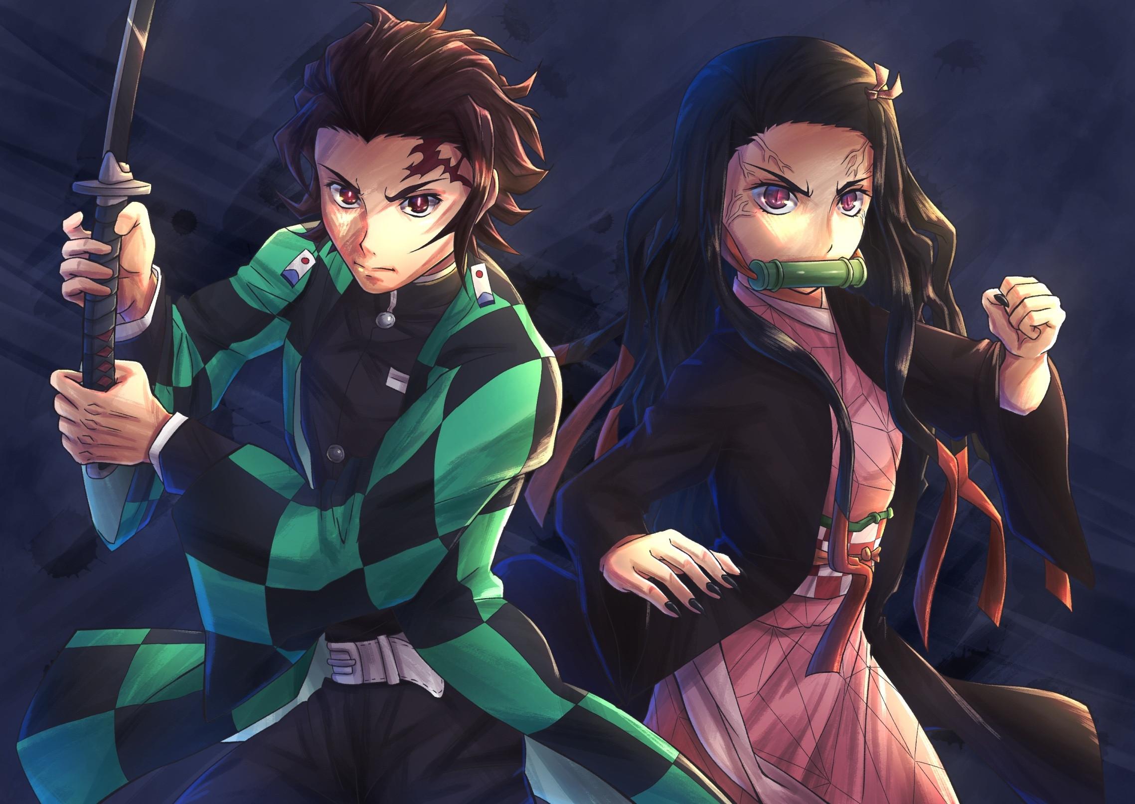 2277x1613 Nezuko Kamado and Tanjirou Kamado Wallpaper, HD Anime 4K Wallpaper, Image, Photo and Background