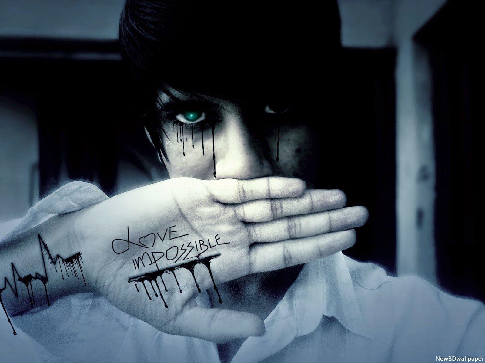 1600x1200 Sad Boy Emo Anime Wallpaper