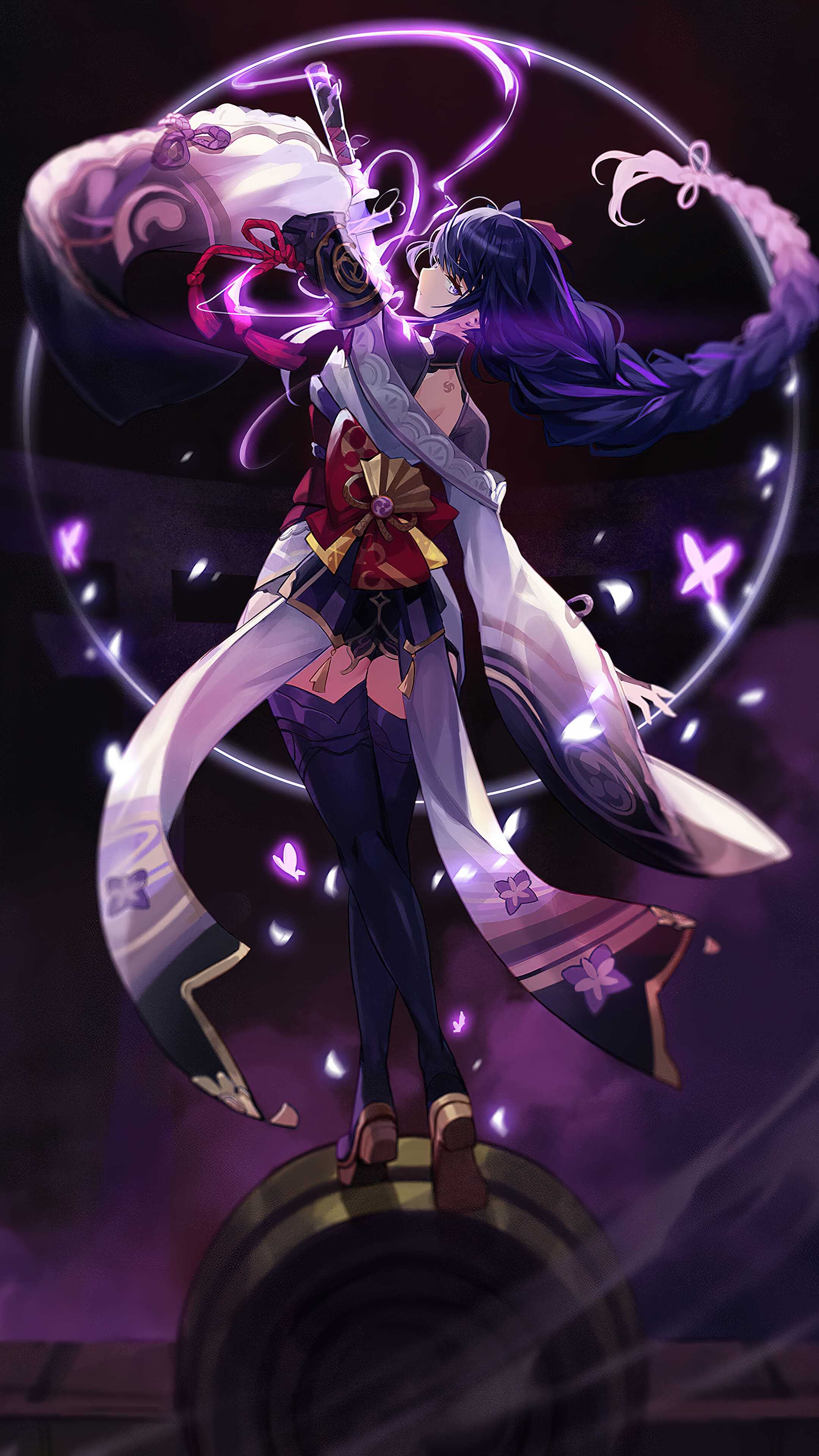 2160x3840 Raiden Shogun Genshin Wallpaper