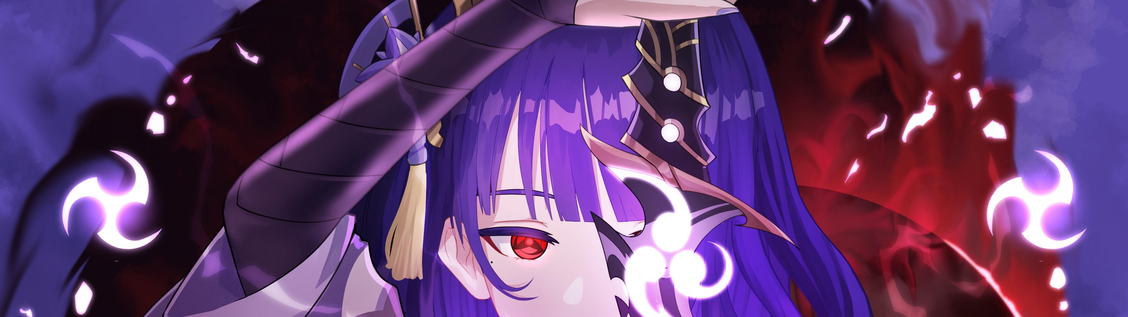 3840x1080 Baal Raiden Shogun Wallpaper 4K, 5K, Genshin Impact, Warrior