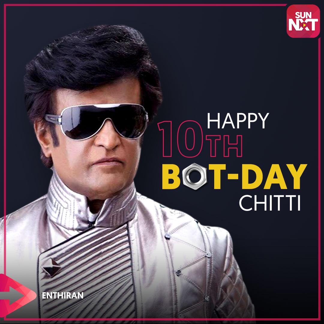 1080x1080 SUN NXT's been 10 years since we got the answer to Yaar Kadavul? Watch #Enthiran on SUN NXT now YearsOfEnthiran YrsOfEpicEnthiranTheRobot #Superstar #SUNNXT