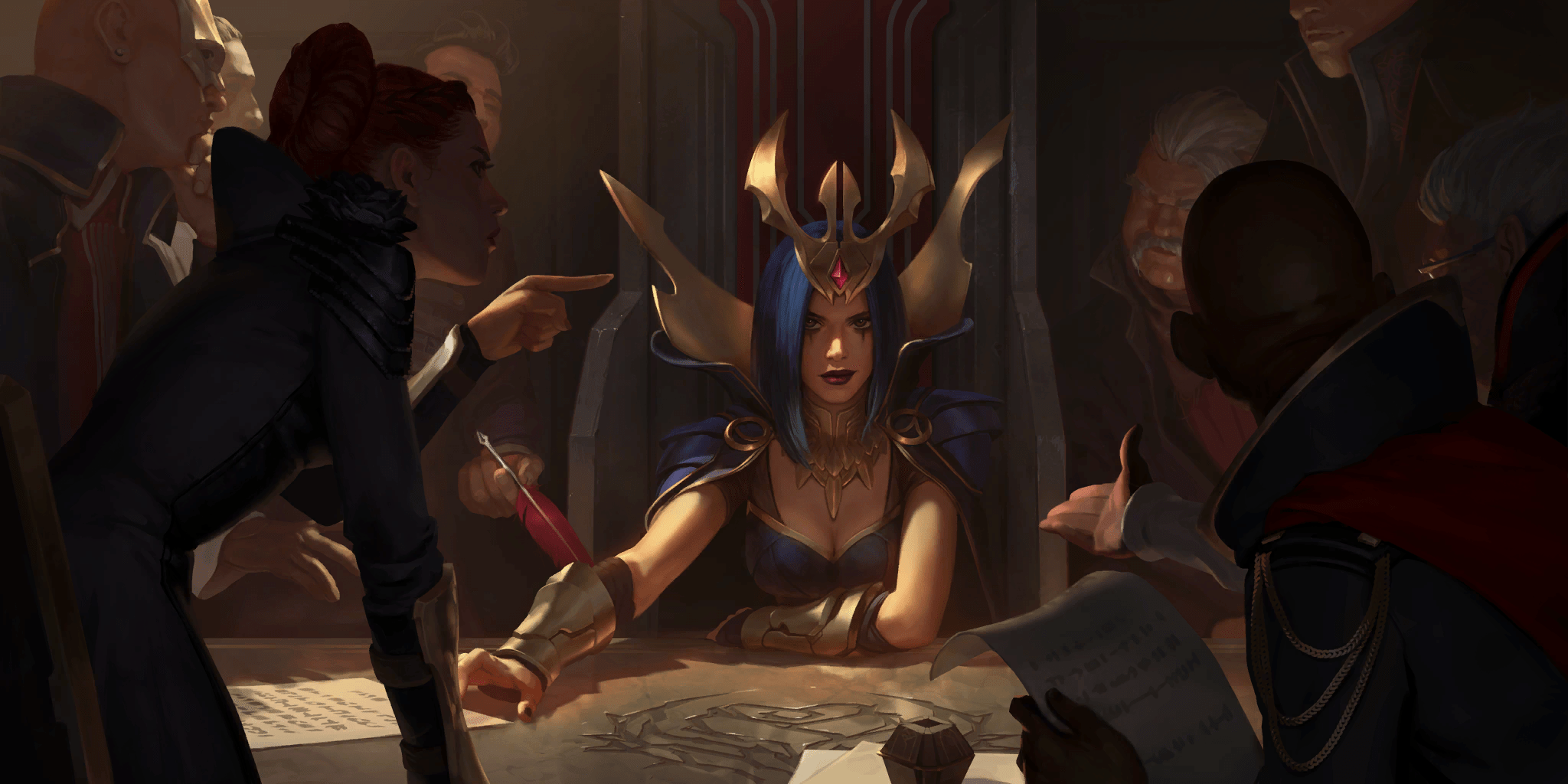 2048x1024 Black Rose. League of Legends