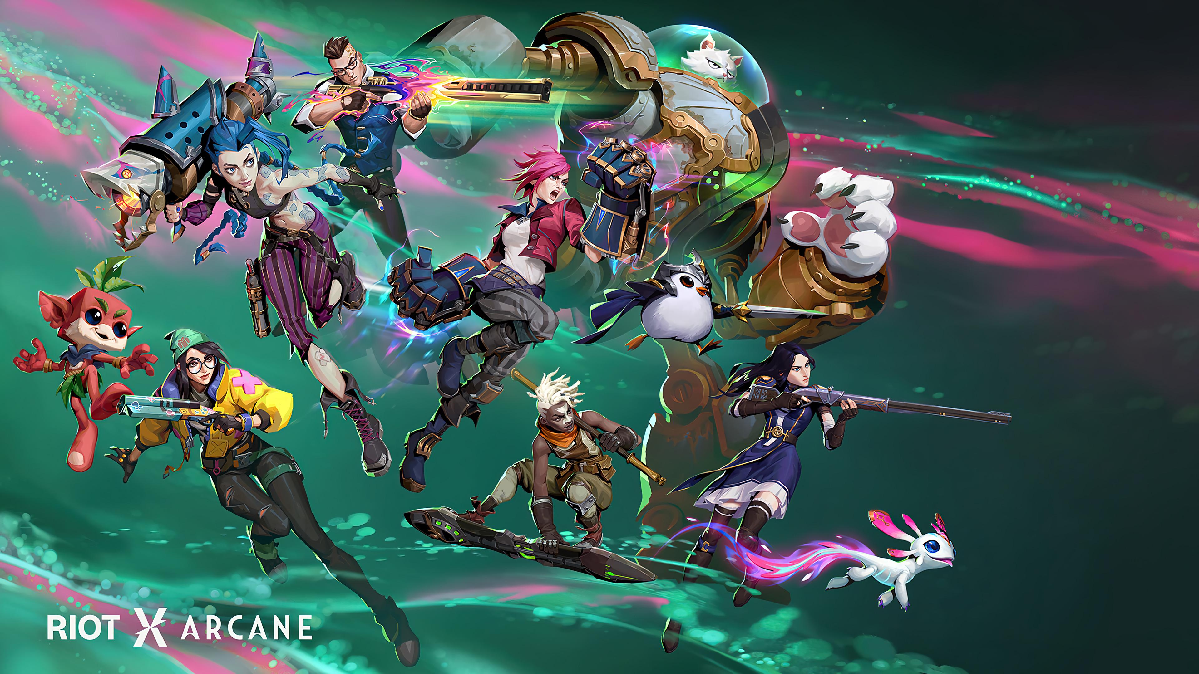 3840x2160 Caitlyn, VI, Ekko and Jinx (League Of Legends) 4k Ultra HD Wallpaper